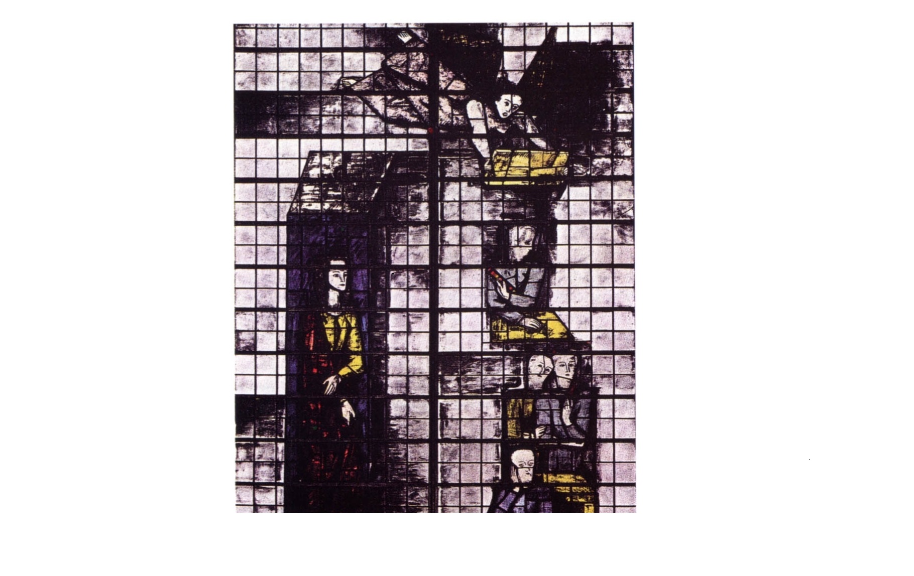 Copertina del n. 98 (1936) della Rivista Domus in cui viene riprodotto a colori il cartone della vetrata artistica per la Scuola di Matematica della Città Universitaria