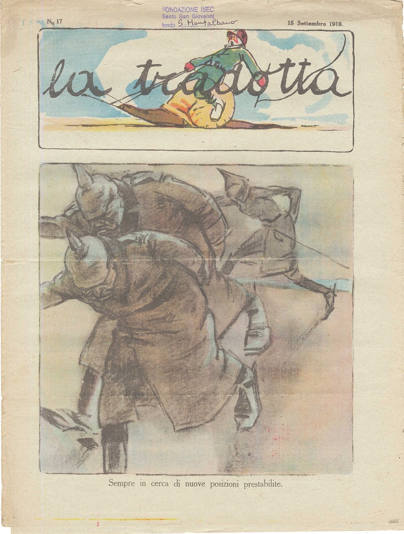Prima pagina de "La Tradotta", 15 settembre 1918