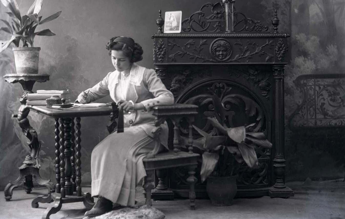 Maria Bertolani Correale, negativo su lastra di vetro ai sali d'argento, Salerno, 1920 ca