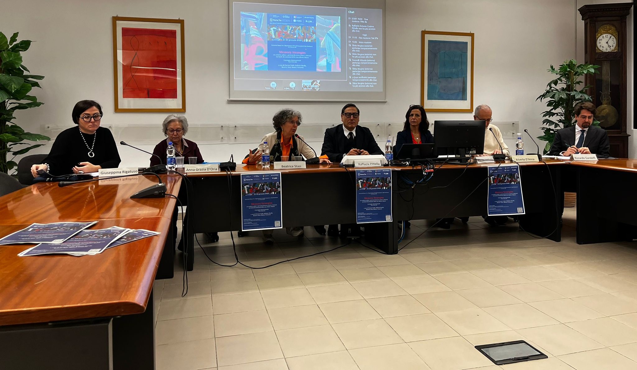 da dx: Gandolfi, D'Anna, Venturini, Pittella, Stasi, D'Oria e Rigatuso