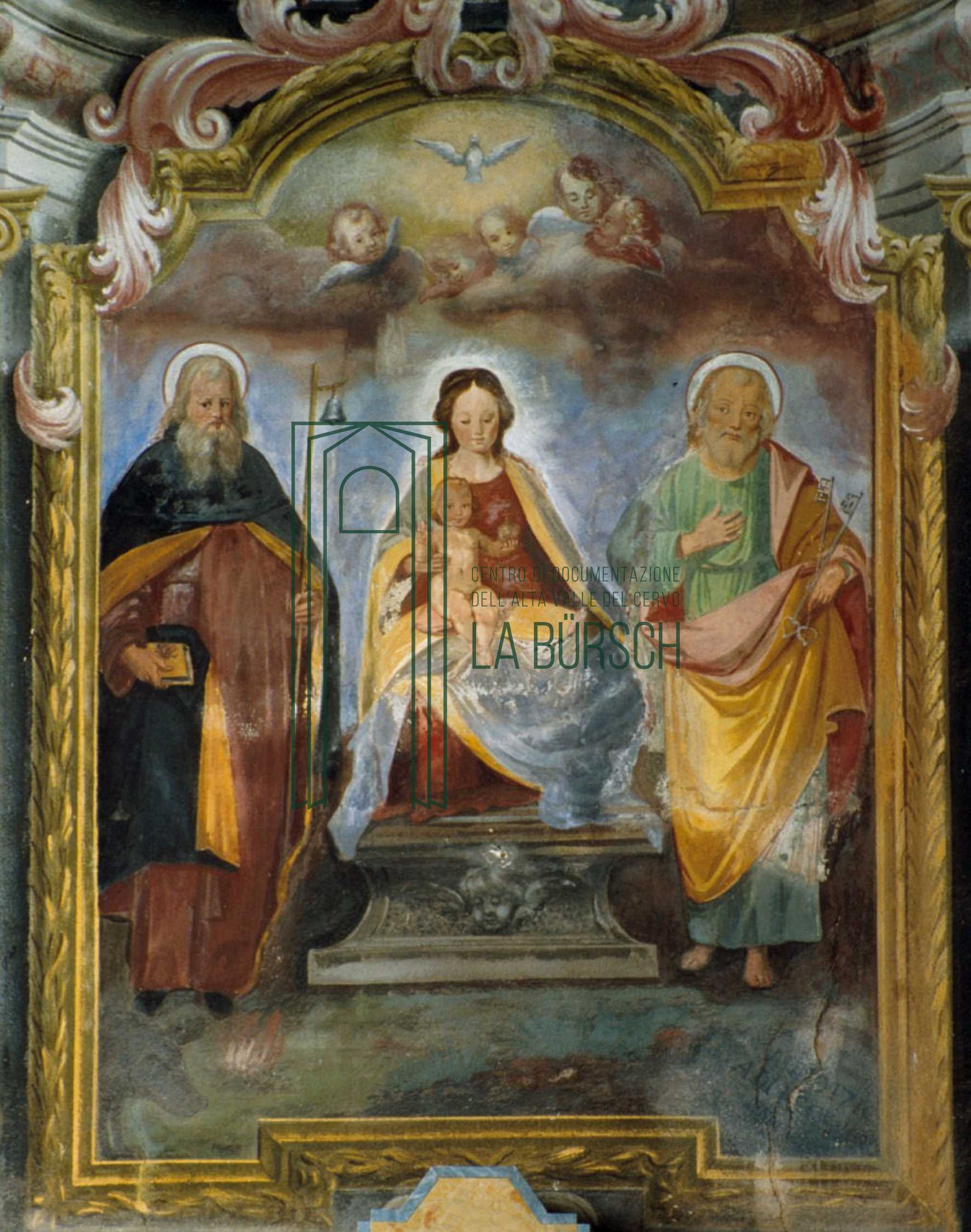 Il dipinto dell’Allasina dell’oratorio di Sant’Antonio Abate di Piaro: i Morandi lo videro per tutta la loro vita.
