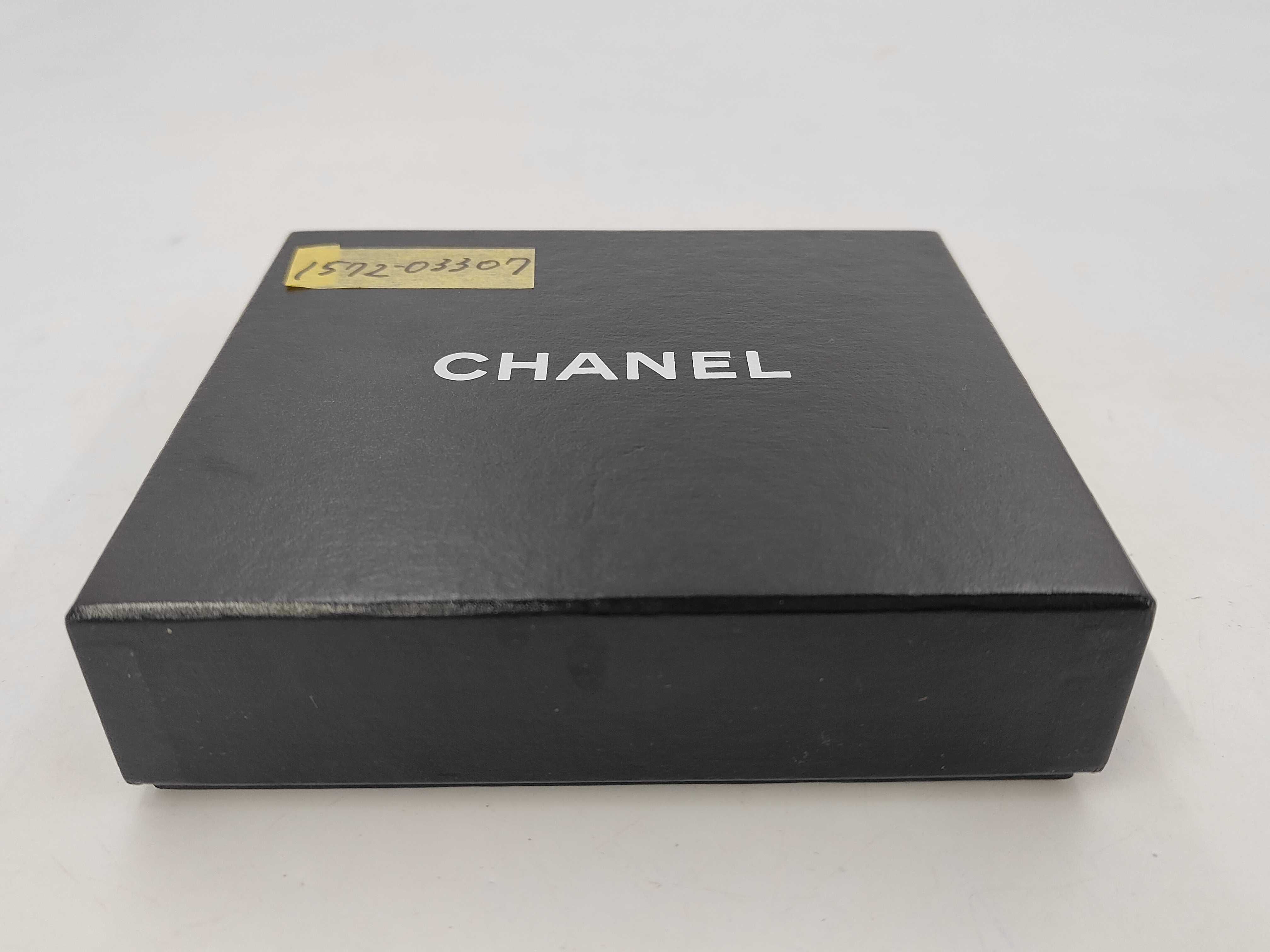 Coco Mark Black Caviar Leather Tri-fold Wallet with Seal, Serial Number 6 — view 12