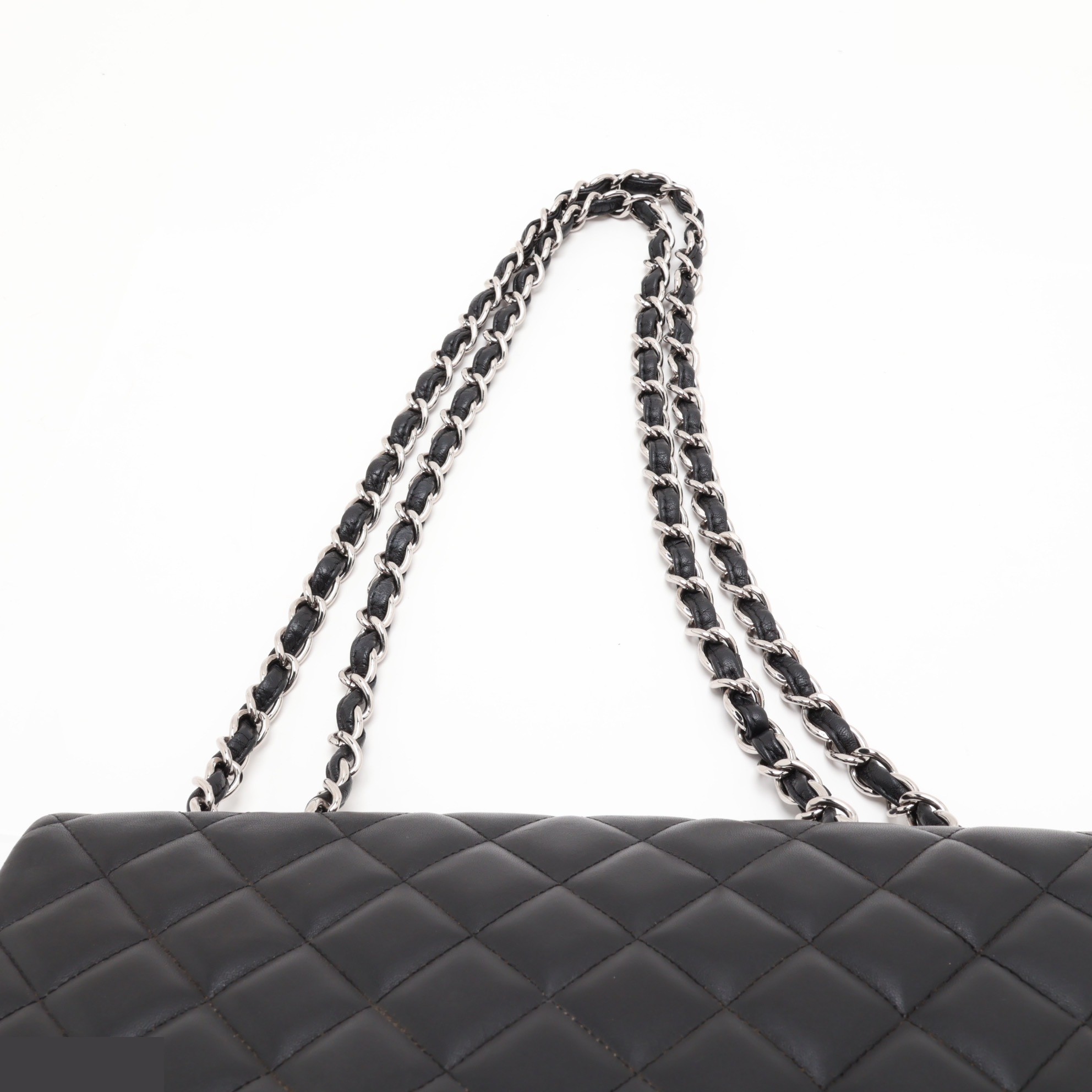 Large Matelassé 30 Lambskin Single Flap Double Chain Bag — view 6