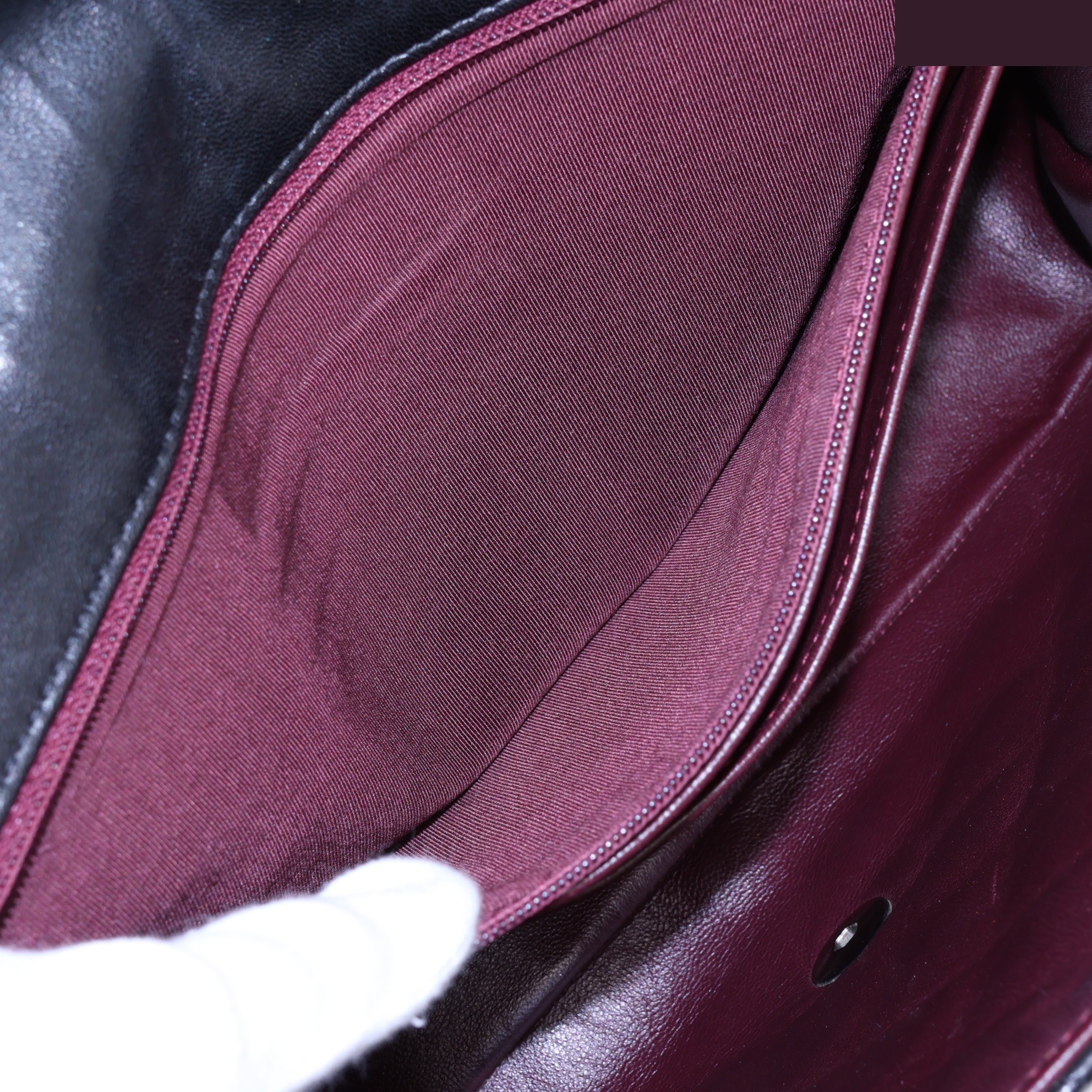 Large Matelassé 30 Lambskin Single Flap Double Chain Bag — view 9