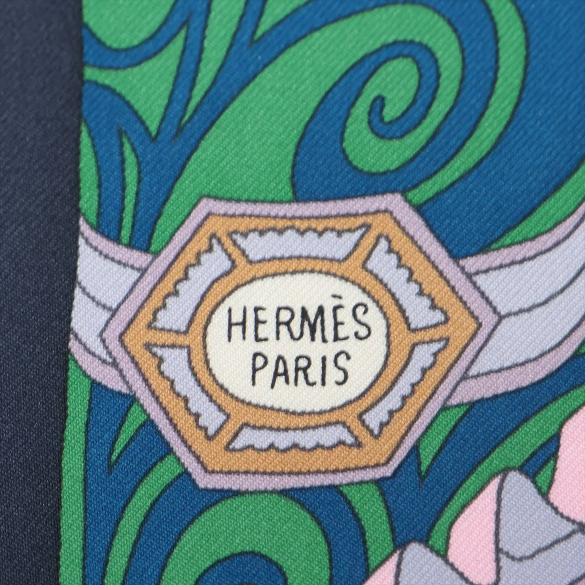 Carre 90 Les tresors d un Artiste An Artist's Treasure Scarf Silk Navy — view 6