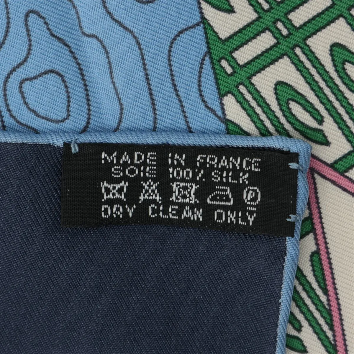 Carre 90 Les tresors d un Artiste An Artist's Treasure Scarf Silk Navy — view 7