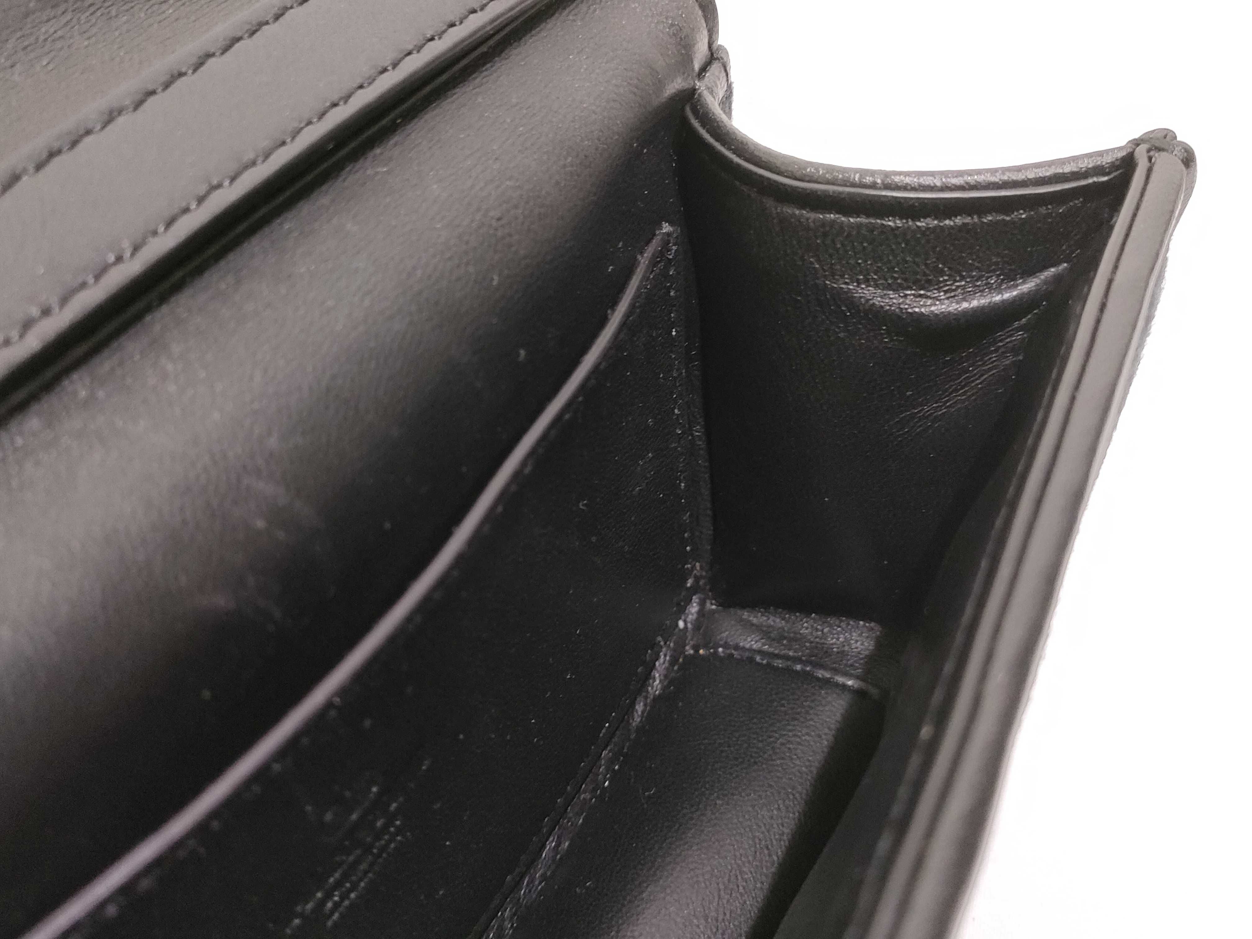 V-logo Leather 2-Way Shoulder Bag, Black — view 13