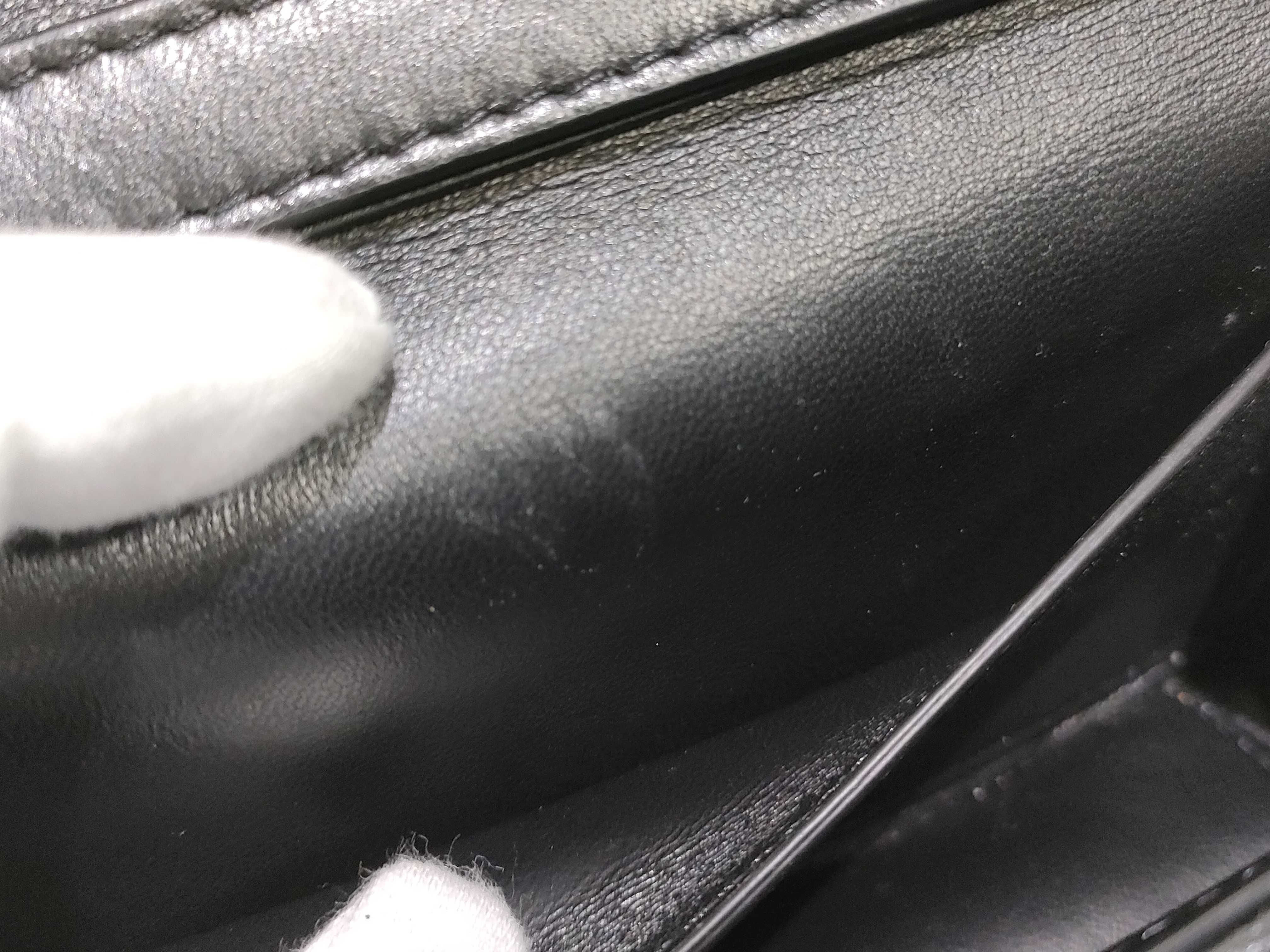 V-logo Leather 2-Way Shoulder Bag, Black — view 9