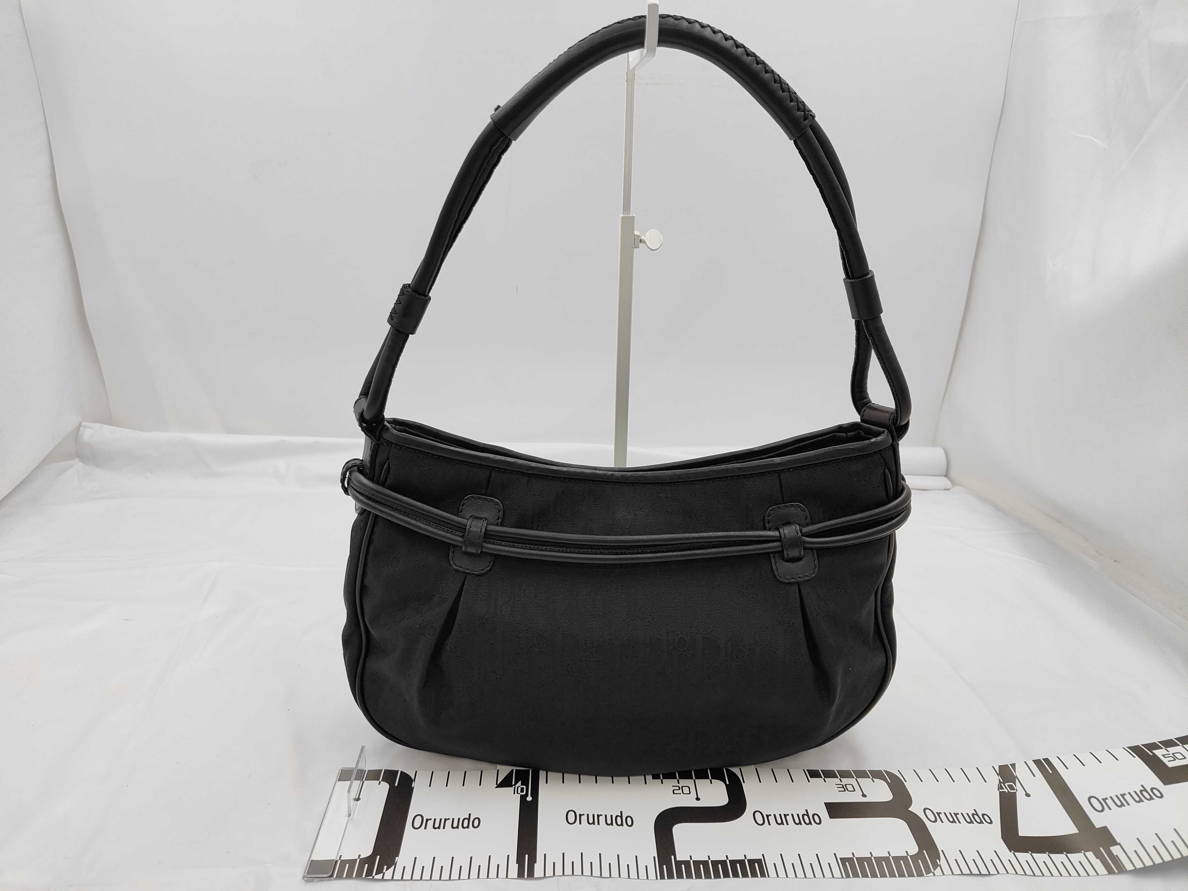 Trotter Ribbon Bag Canvas Black Shoulder Bag — view 2
