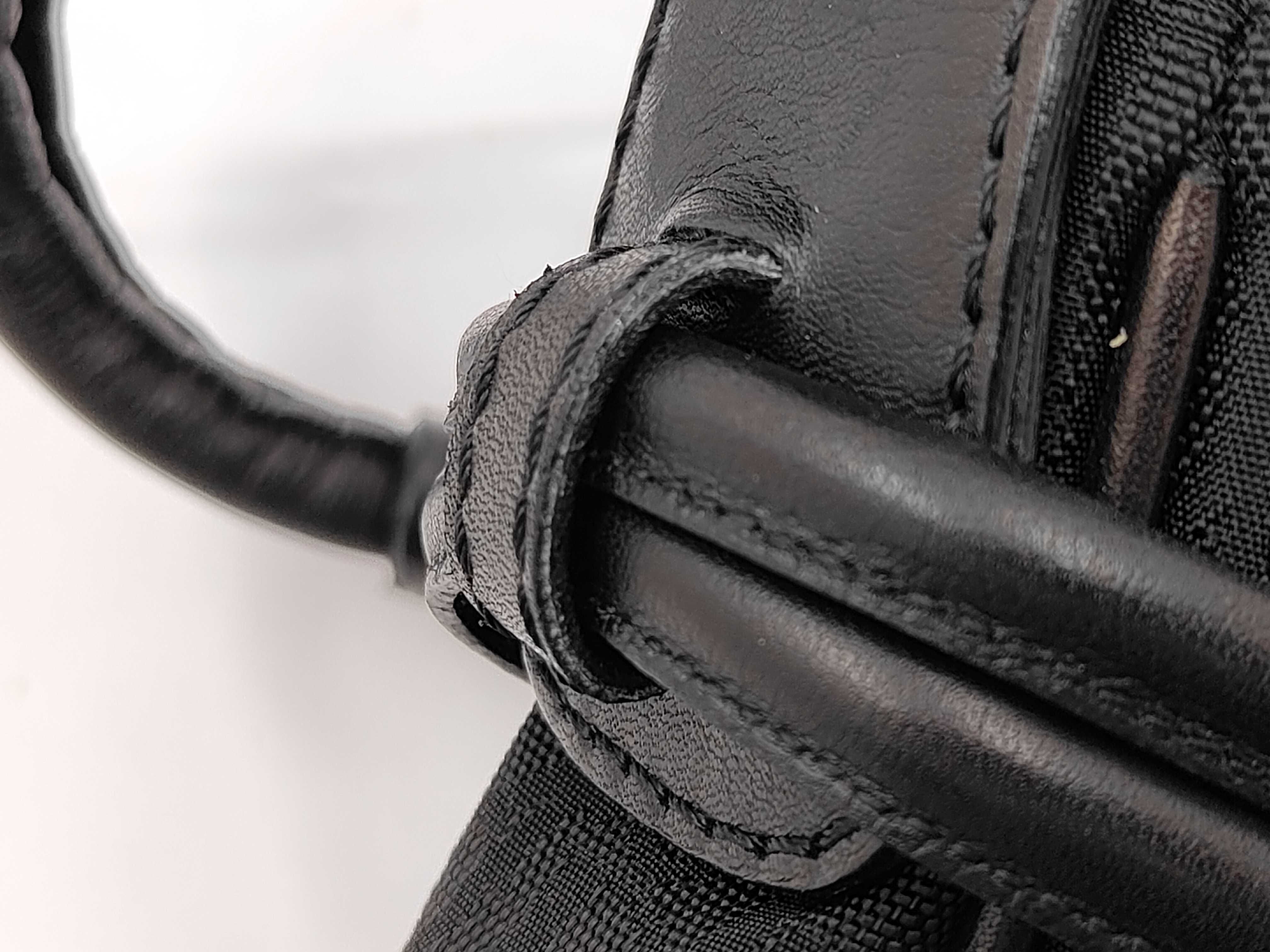 Trotter Ribbon Bag Canvas Black Shoulder Bag — view 14
