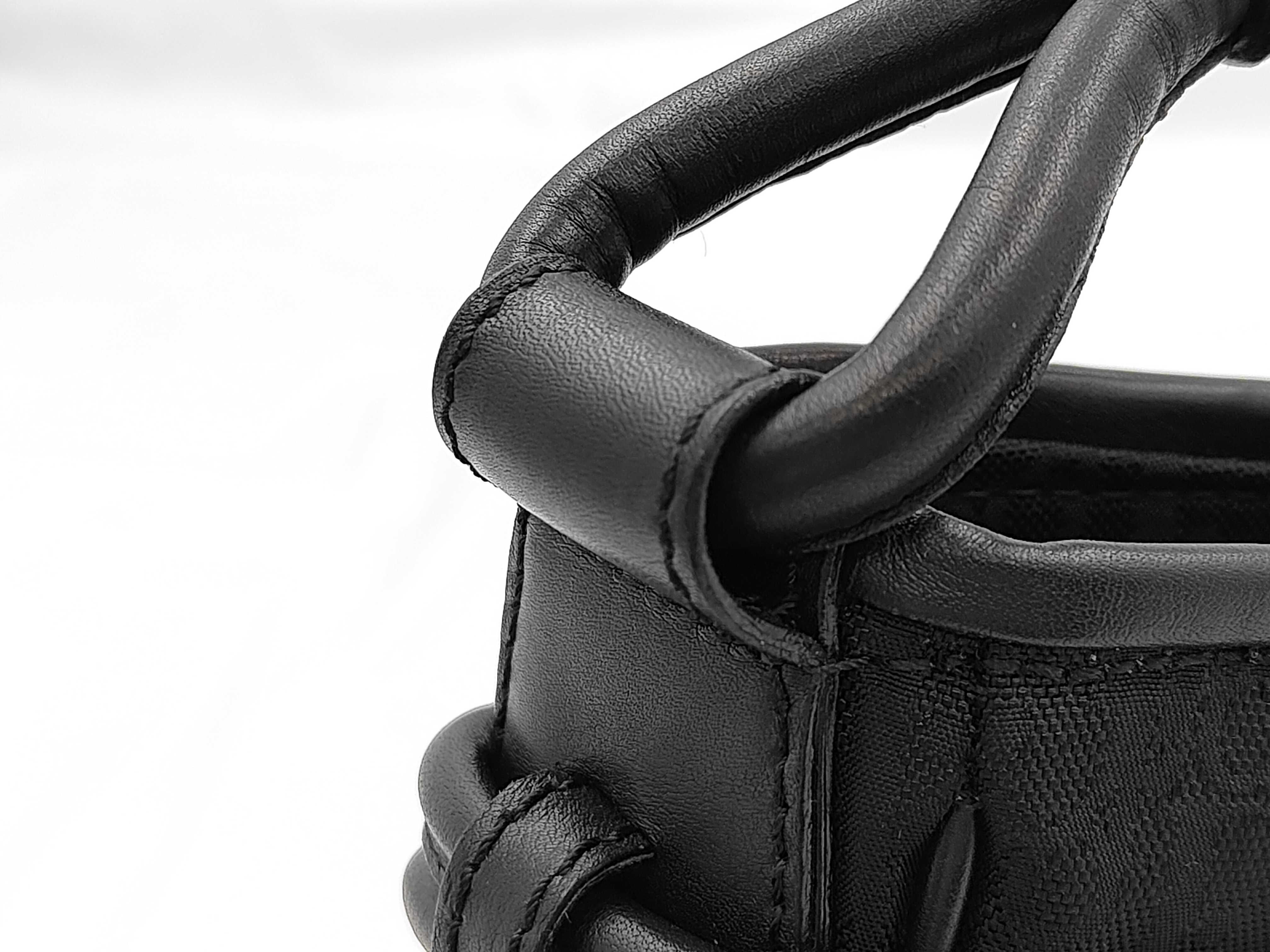 Trotter Ribbon Bag Canvas Black Shoulder Bag — view 5