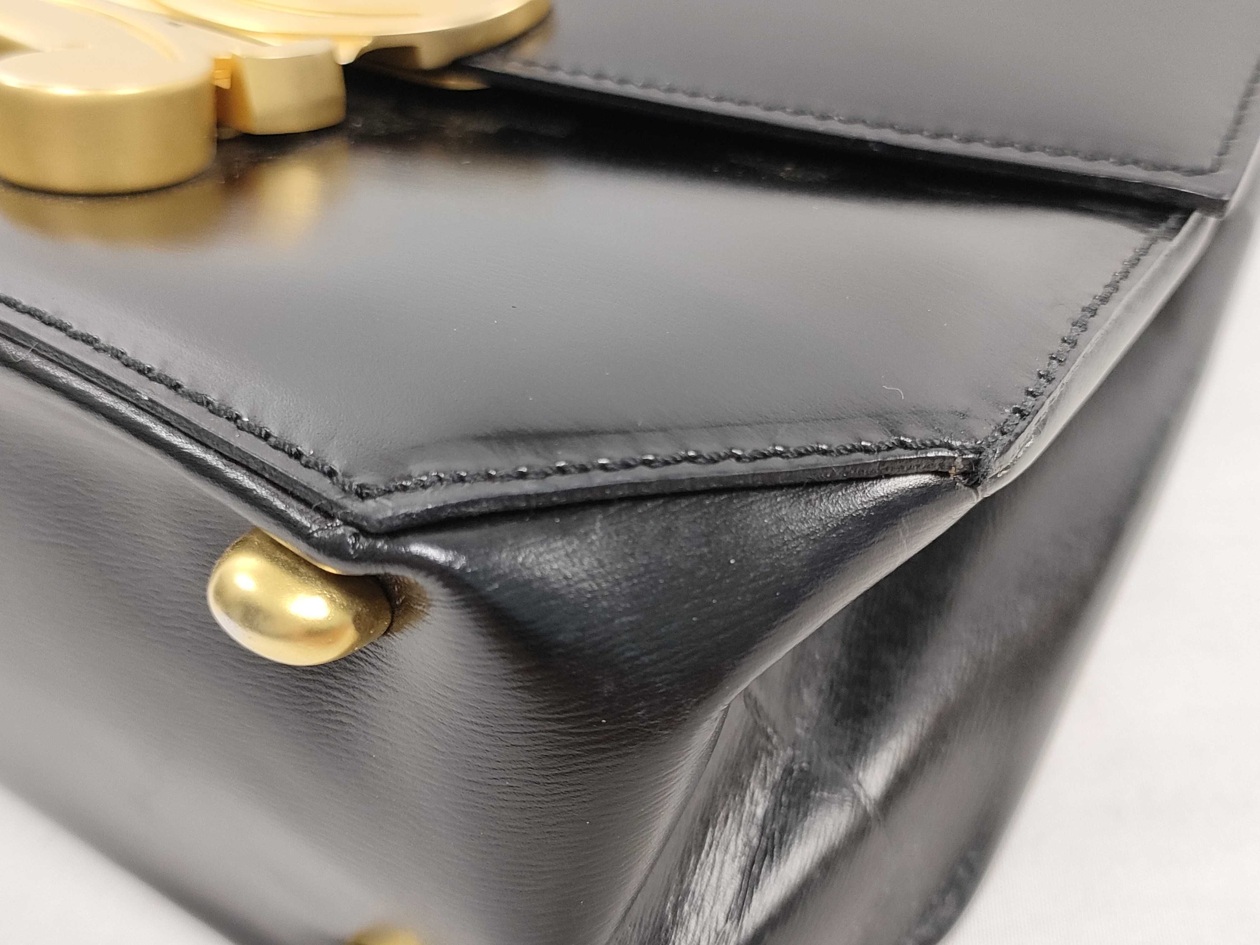 Triomphe Leather Black 2-Way Handbag — view 7