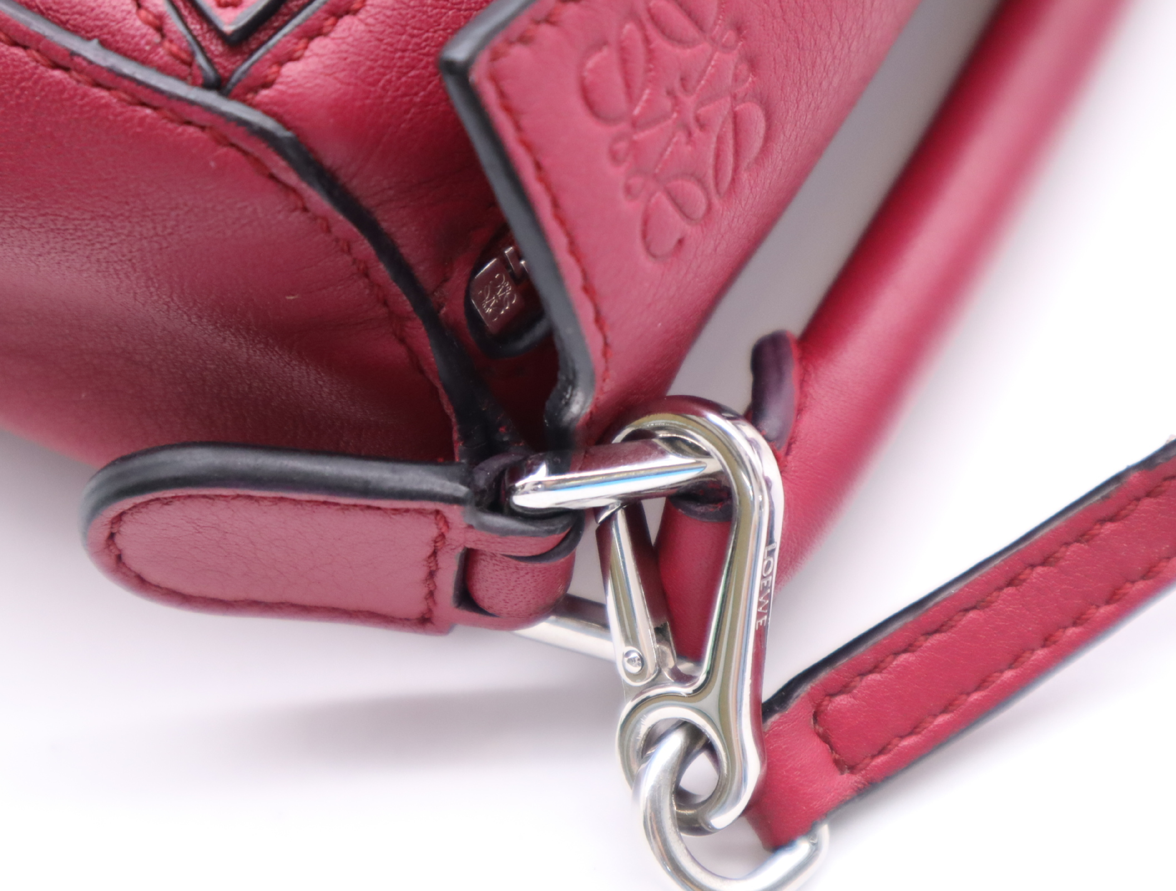 Leather Puzzle Bag, Pink, Silver Hardware, with Shoulder Strap, Shoulder Bag — view 8