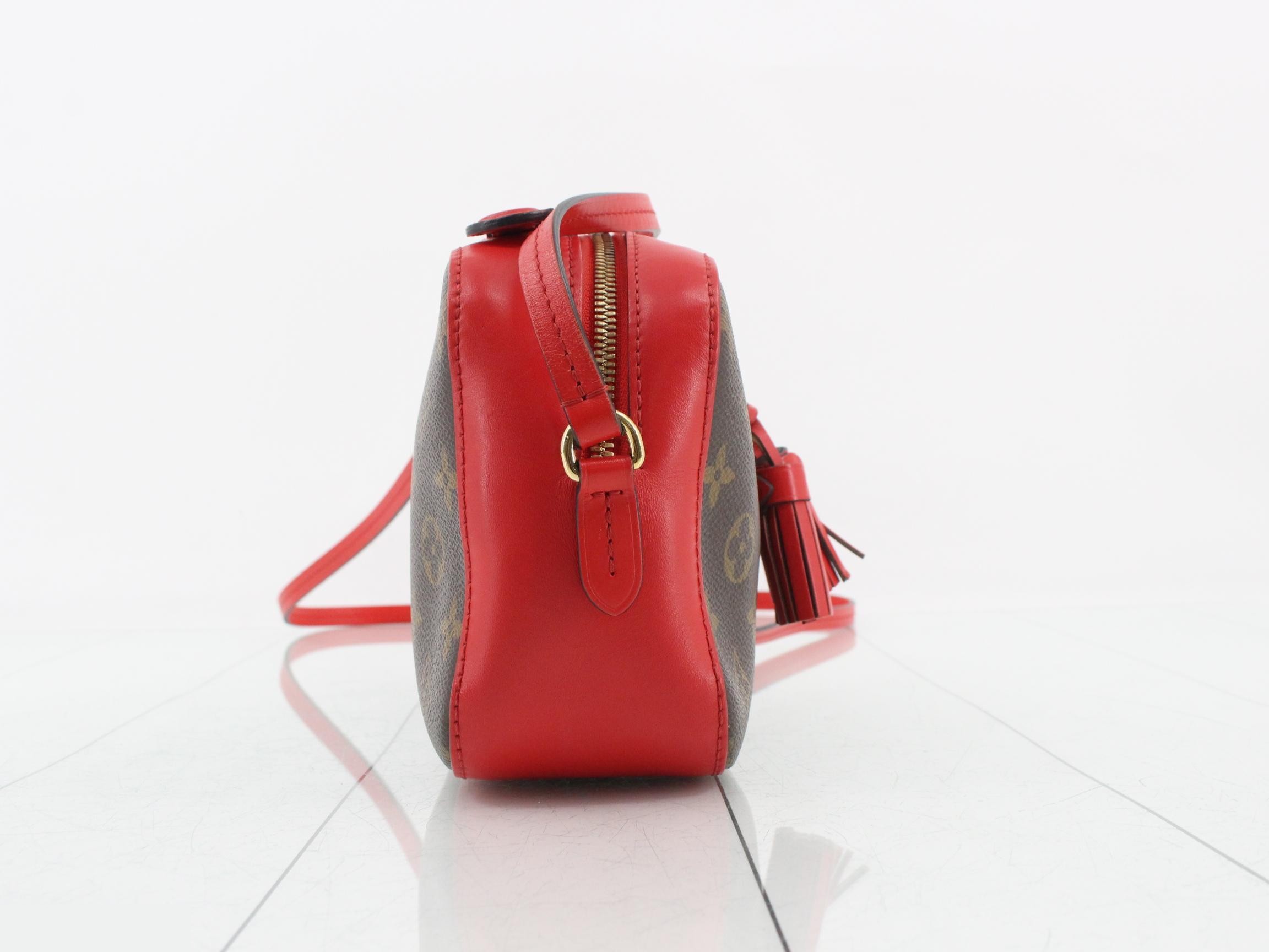 Monogram Saint-Onge Coquelicot Shoulder Bag — view 4