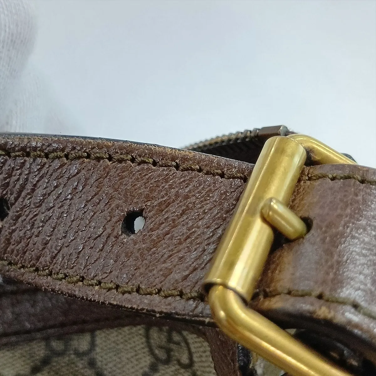 GG Supreme Ophidia PVC x Leather Shoulder Bag, Beige x Brown, 598125 — view 13