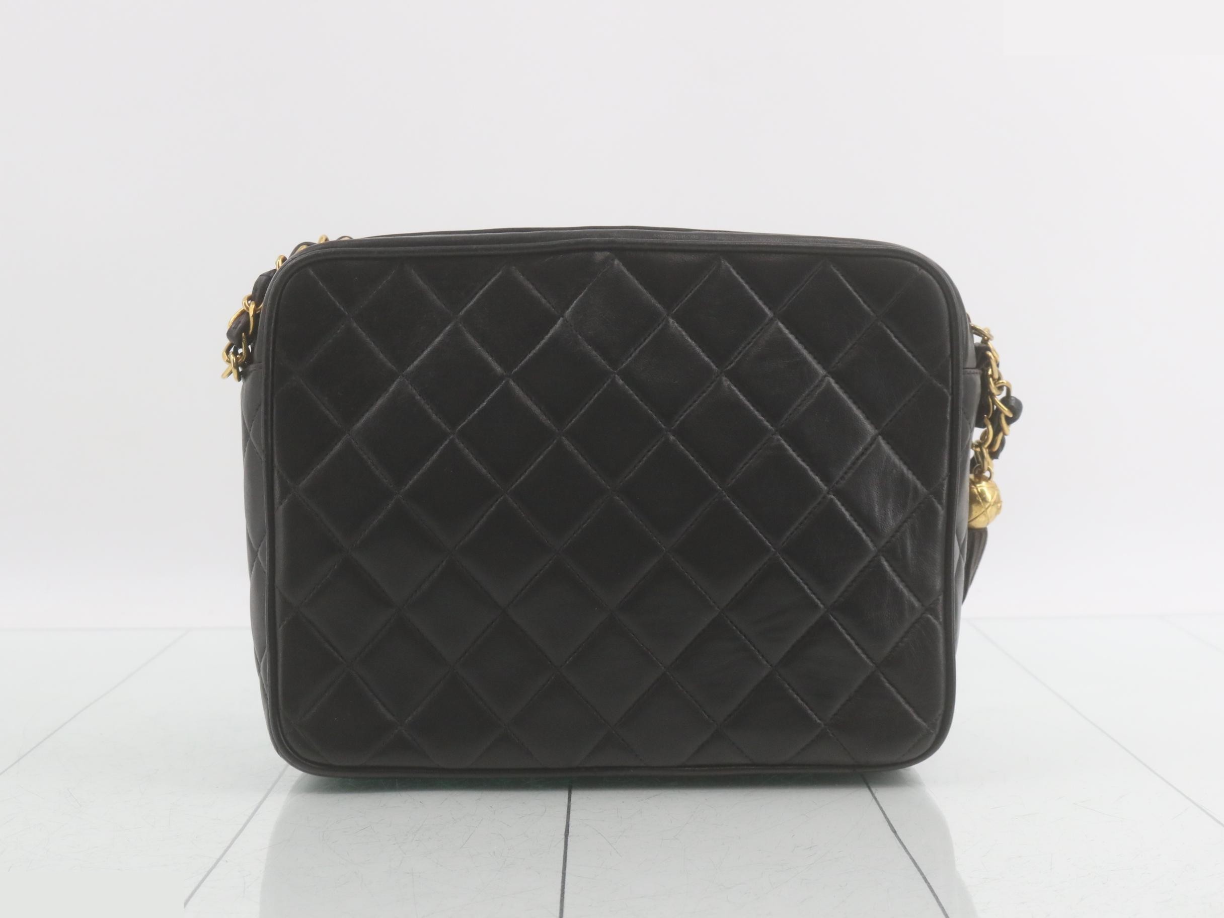 Matelassé Lambskin Chain Shoulder Bag, with original seal and card. — view 2
