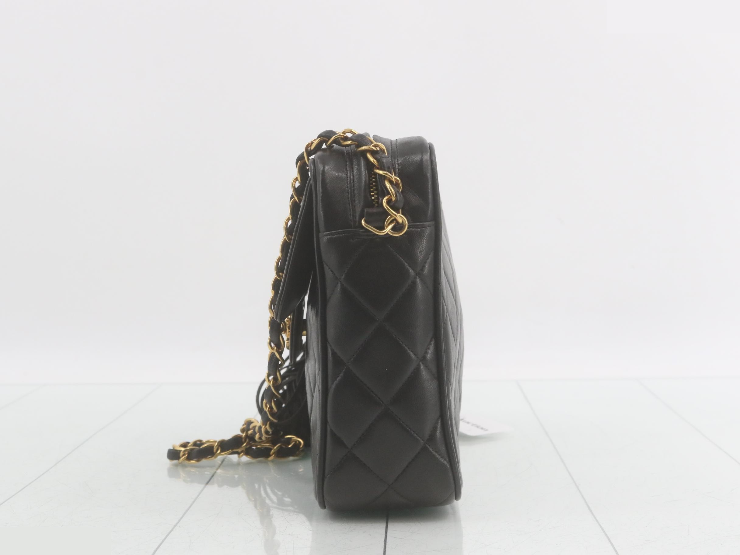Matelassé Lambskin Chain Shoulder Bag, with original seal and card. — view 3