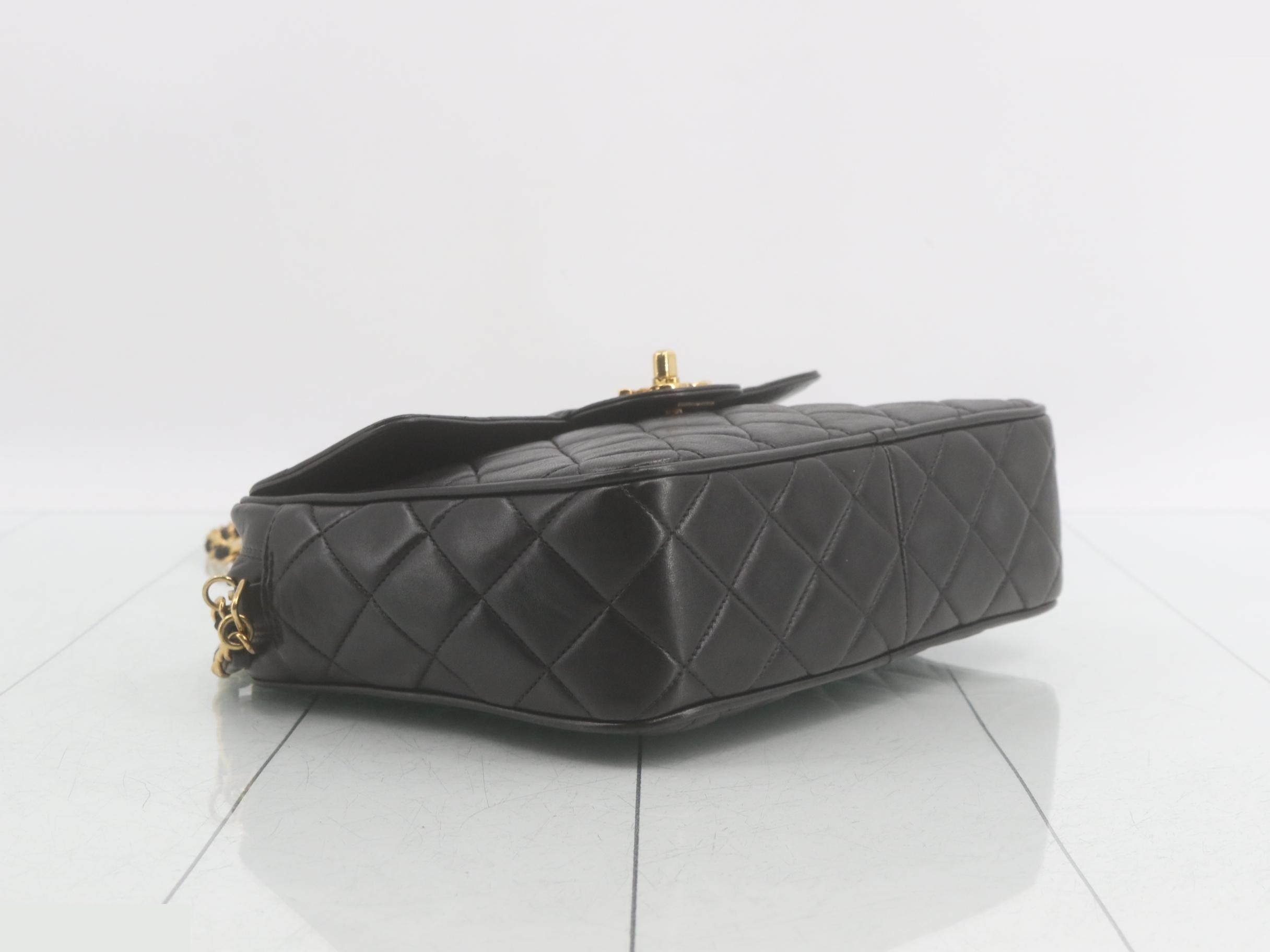 Matelassé Lambskin Chain Shoulder Bag, with original seal and card. — view 5