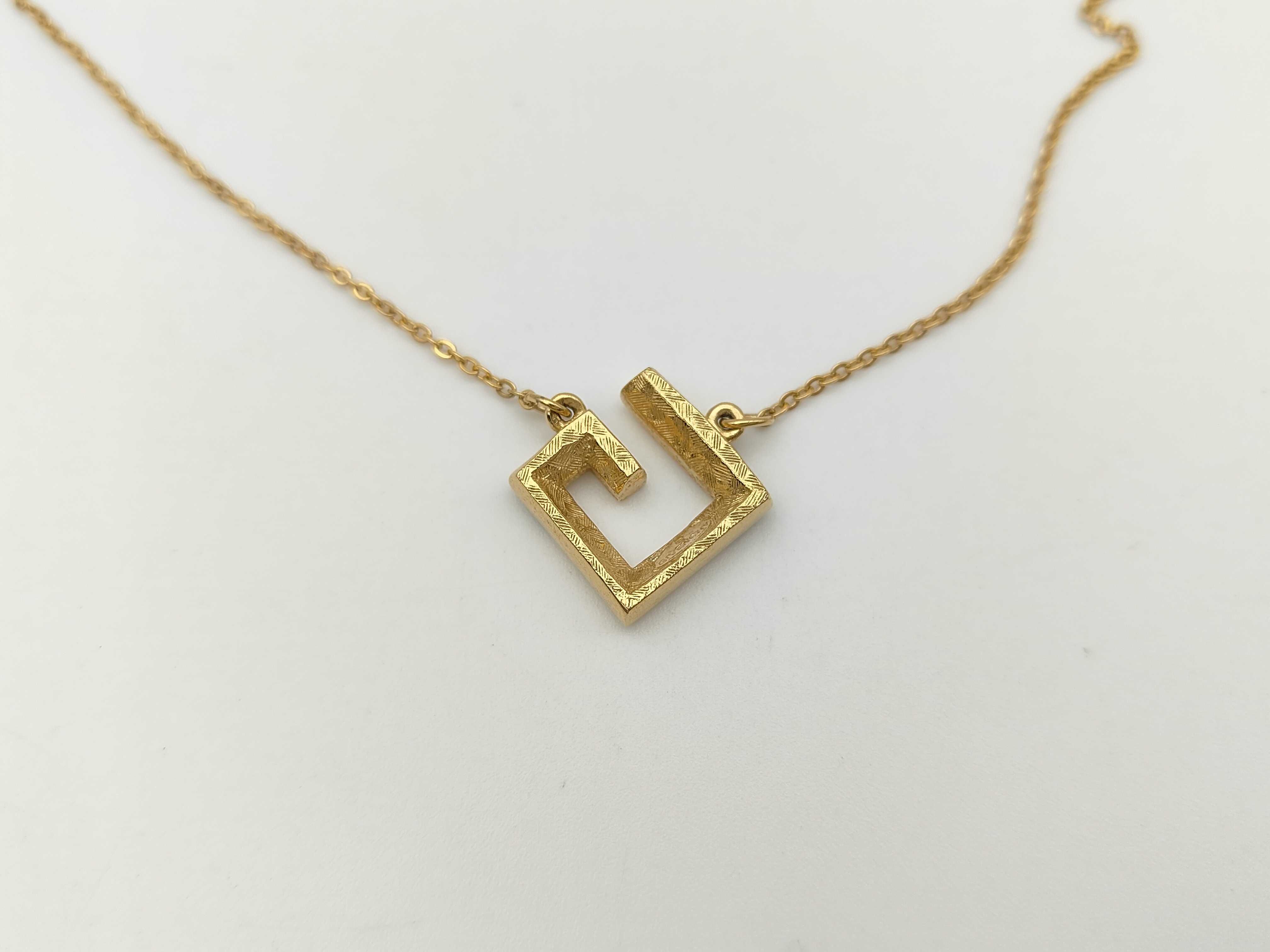G-logo rhinestone gold necklace — view 2
