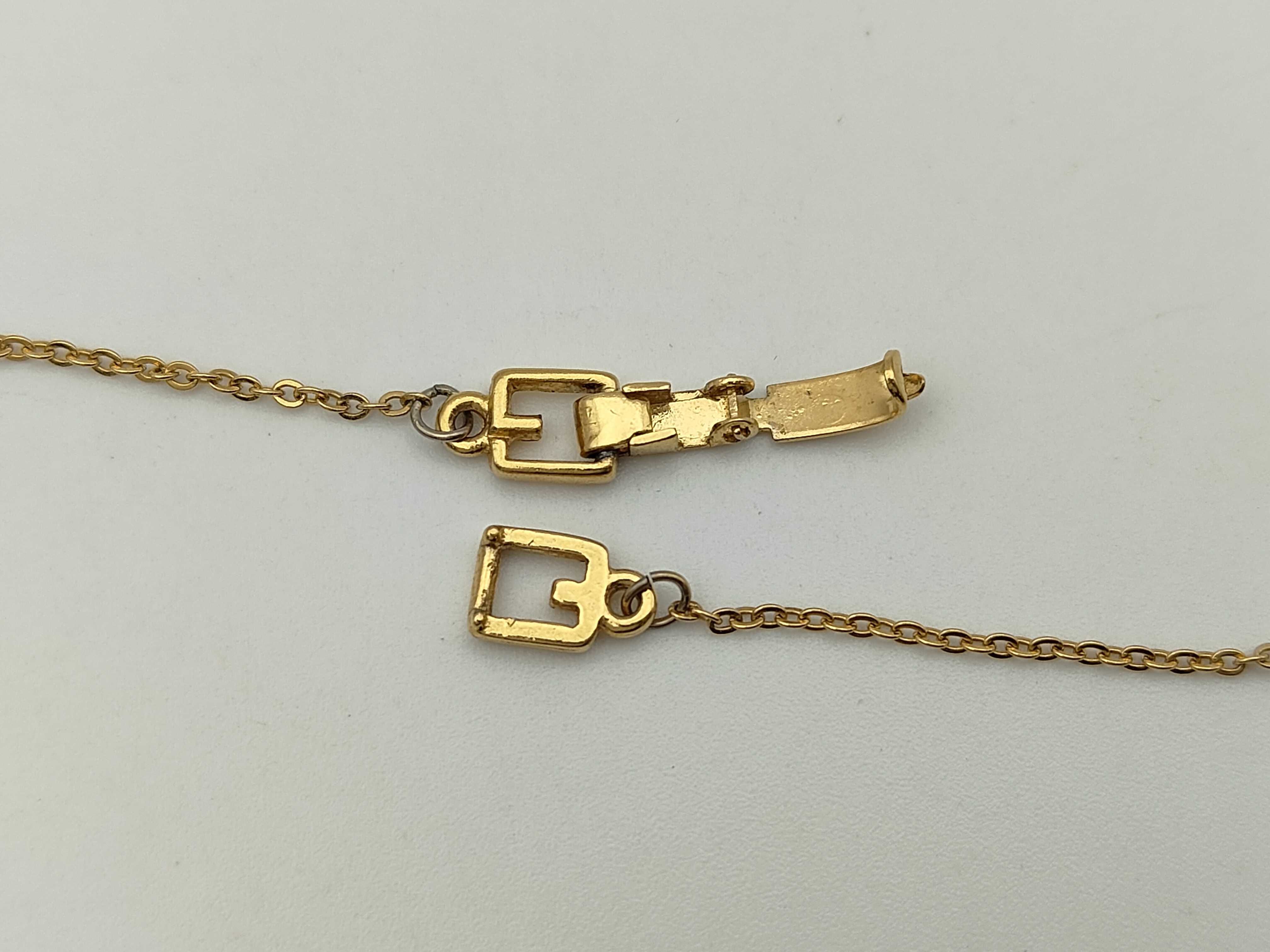 G-logo rhinestone gold necklace — view 4
