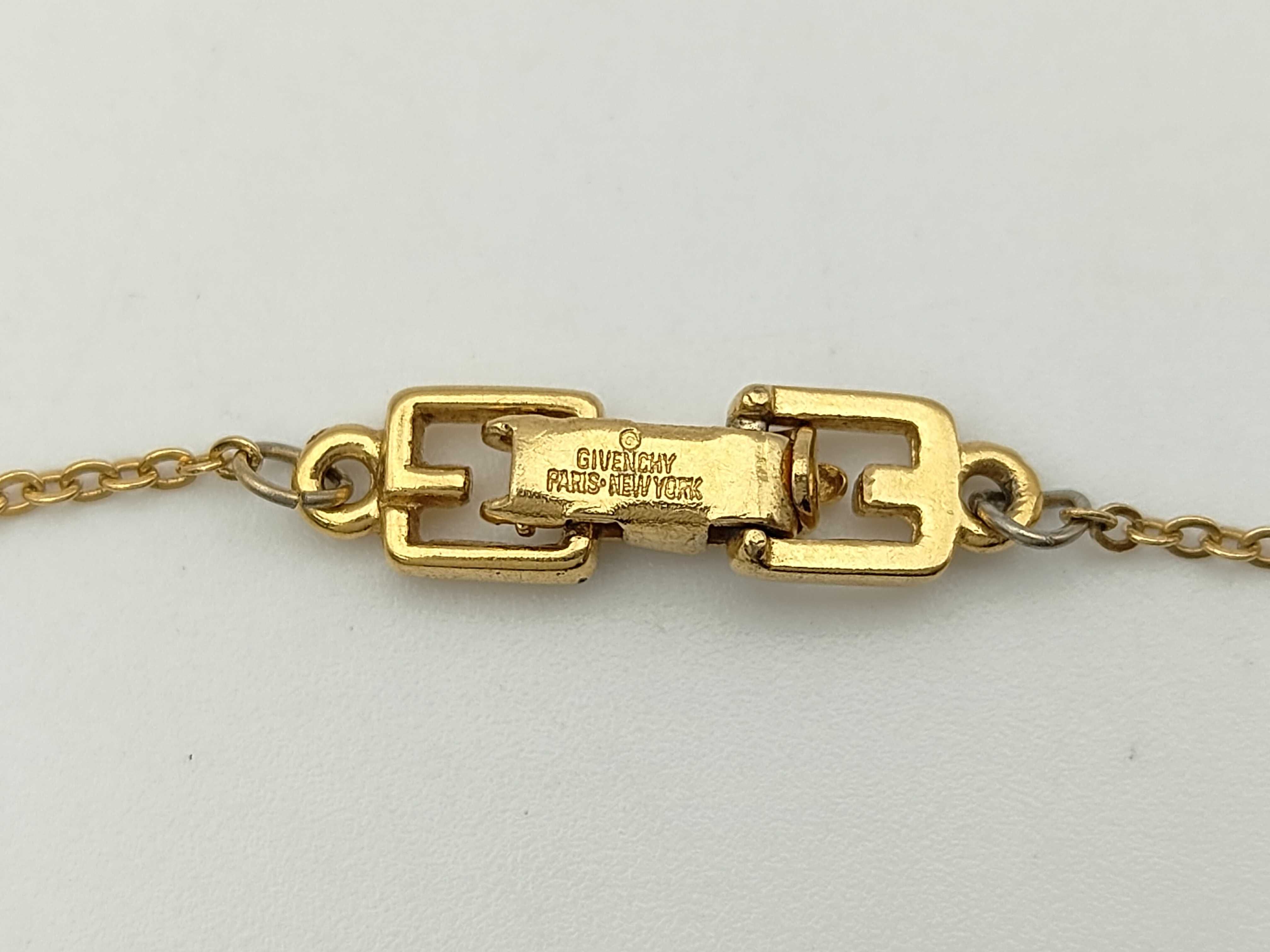 G-logo rhinestone gold necklace — view 5