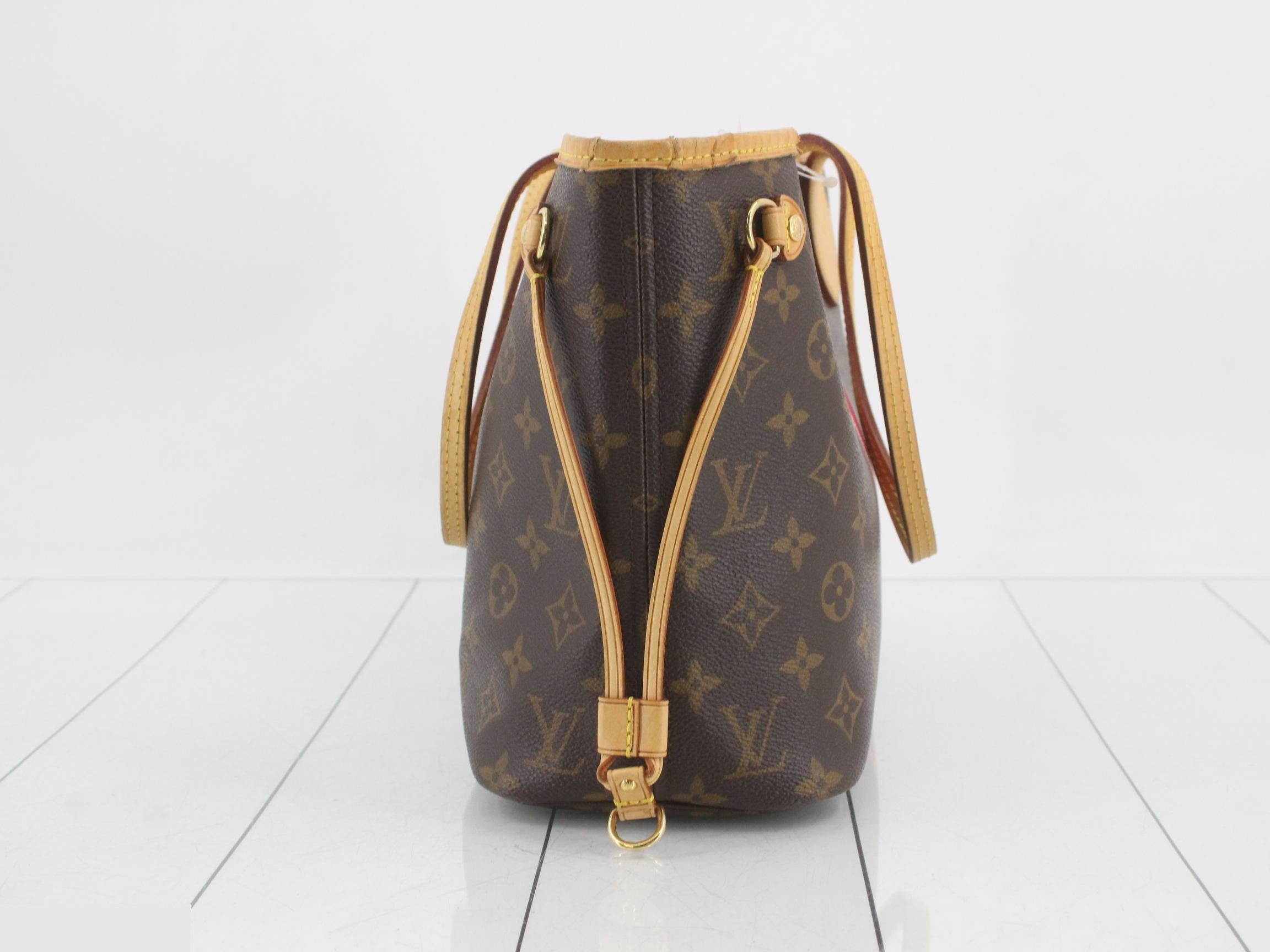 Neverfull PM Monogram Brown Shoulder Bag — view 3