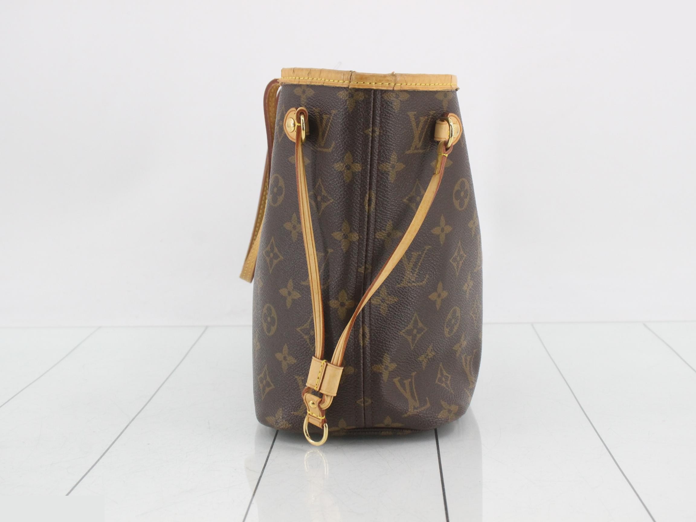 Neverfull PM Monogram Brown Shoulder Bag — view 4
