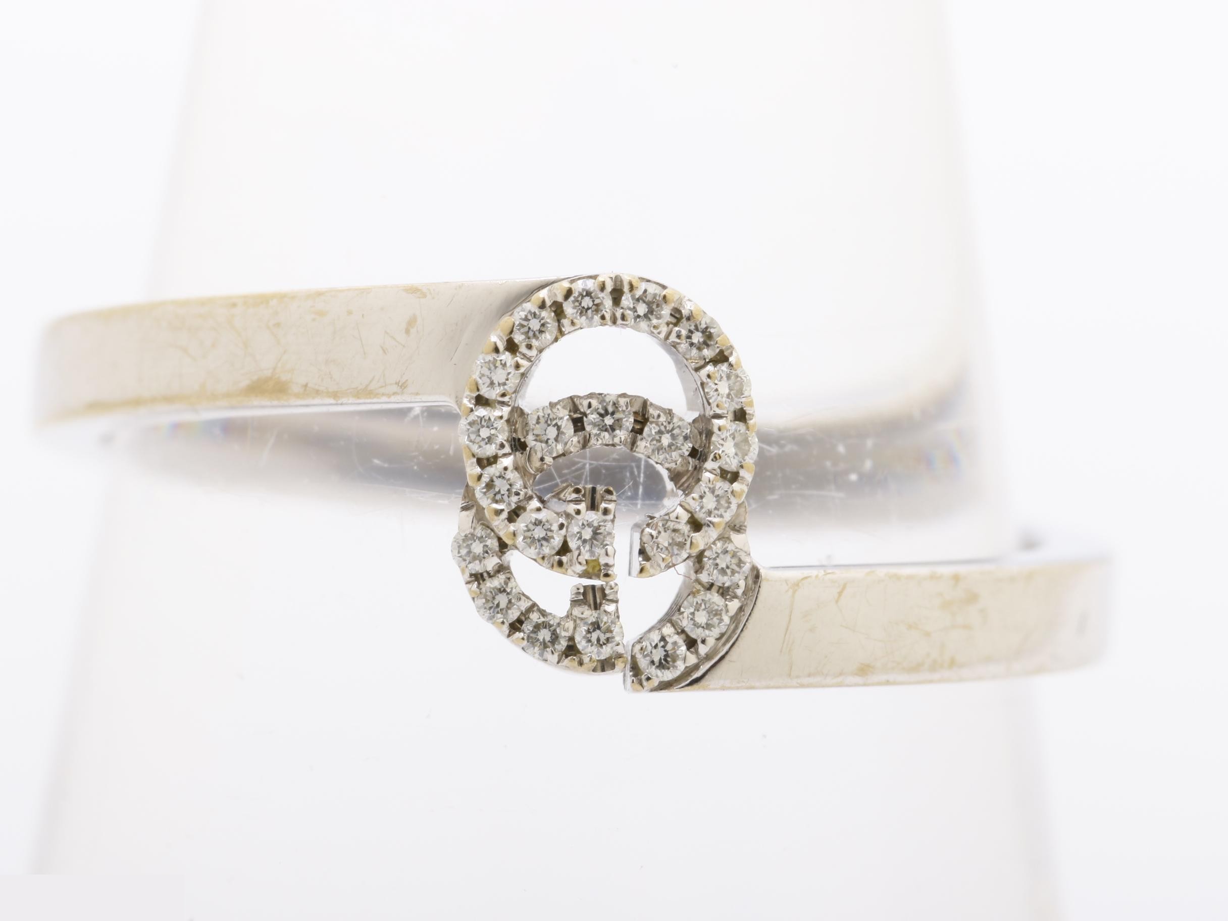 GG Running Ring, K18WG, Diamond — view 2