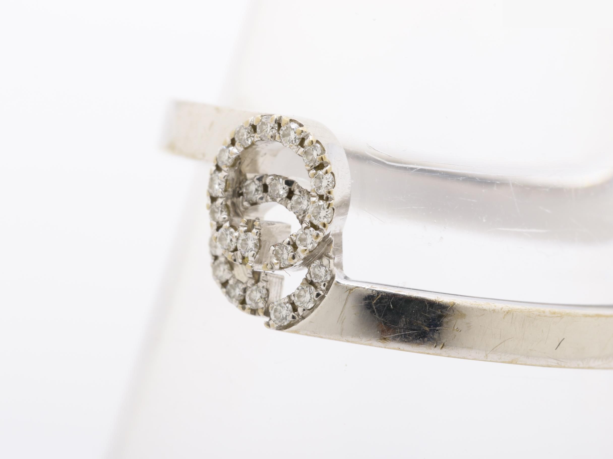 GG Running Ring, K18WG, Diamond — view 3