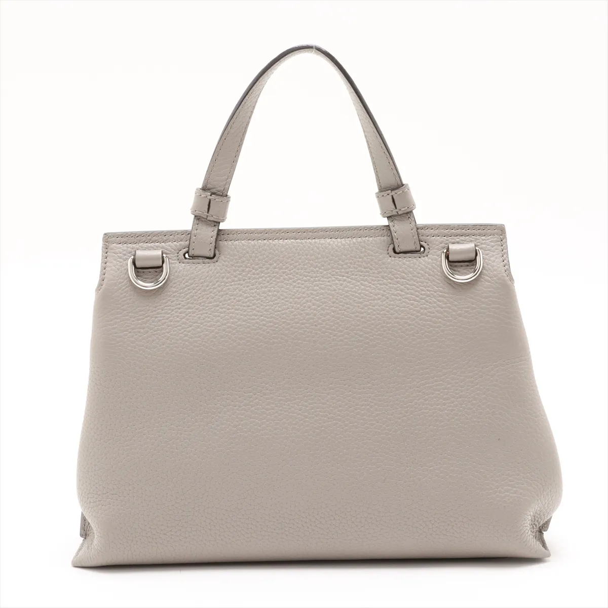 Bamboo Daily Leather 2WAY Handbag Gray 370831 — view 2