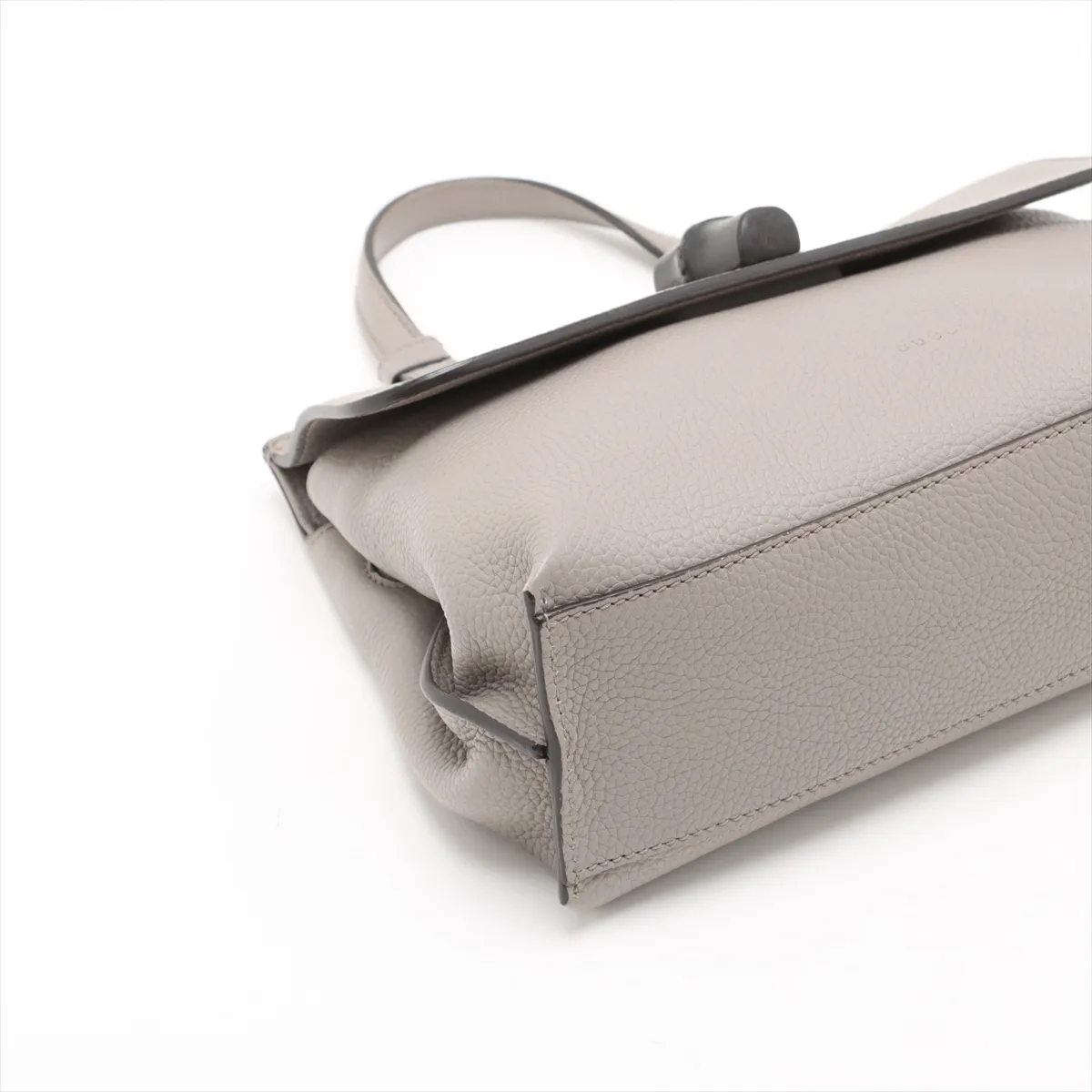 Bamboo Daily Leather 2WAY Handbag Gray 370831 — view 4
