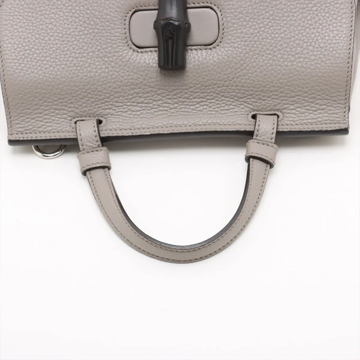 Bamboo Daily Leather 2WAY Handbag Gray 370831 — view 5