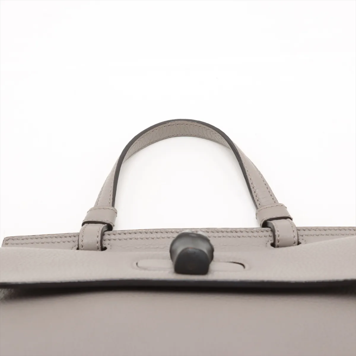 Bamboo Daily Leather 2WAY Handbag Gray 370831 — view 6