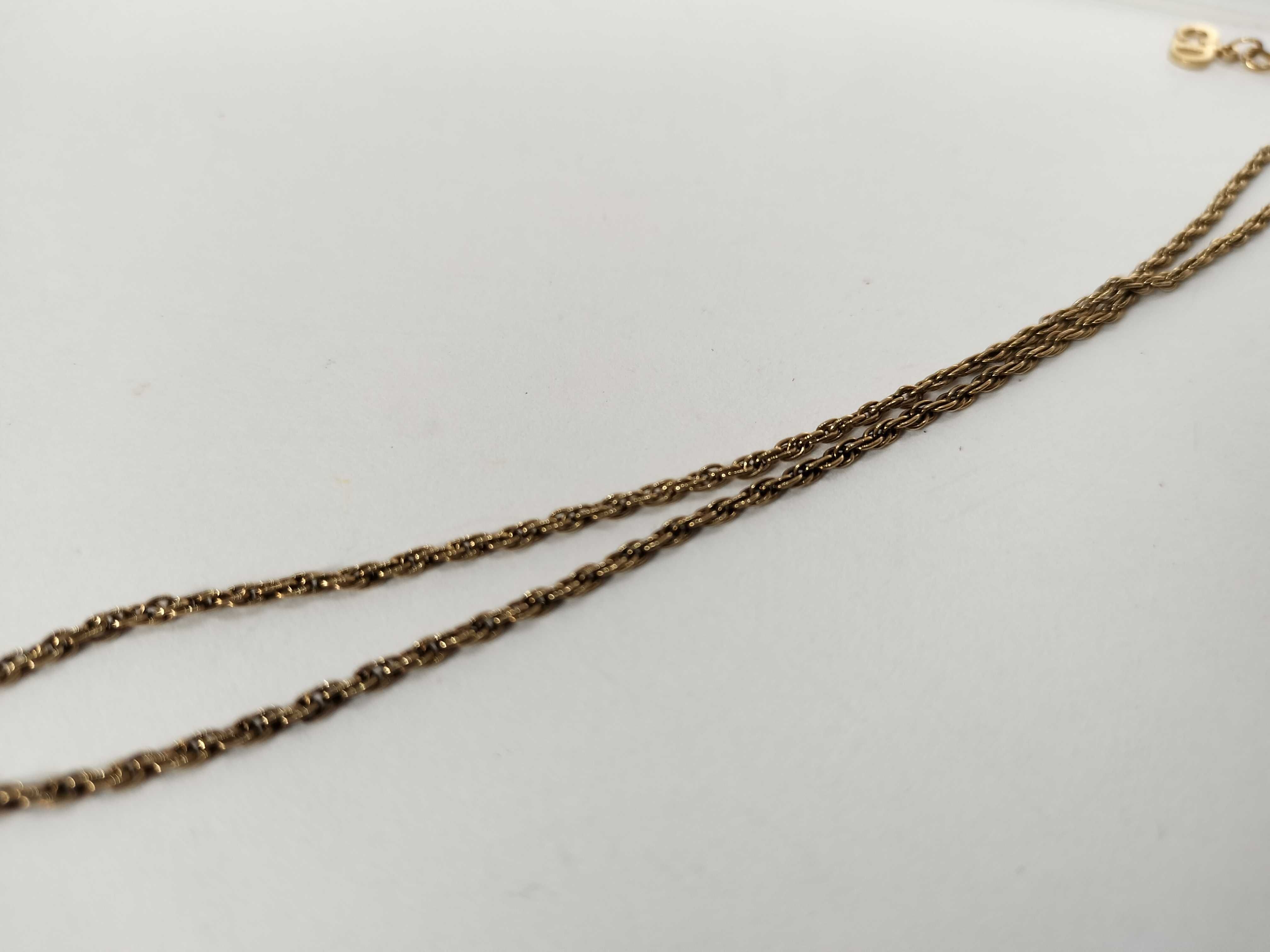 Rhinestone Gold Tone Pendant Necklace — view 10