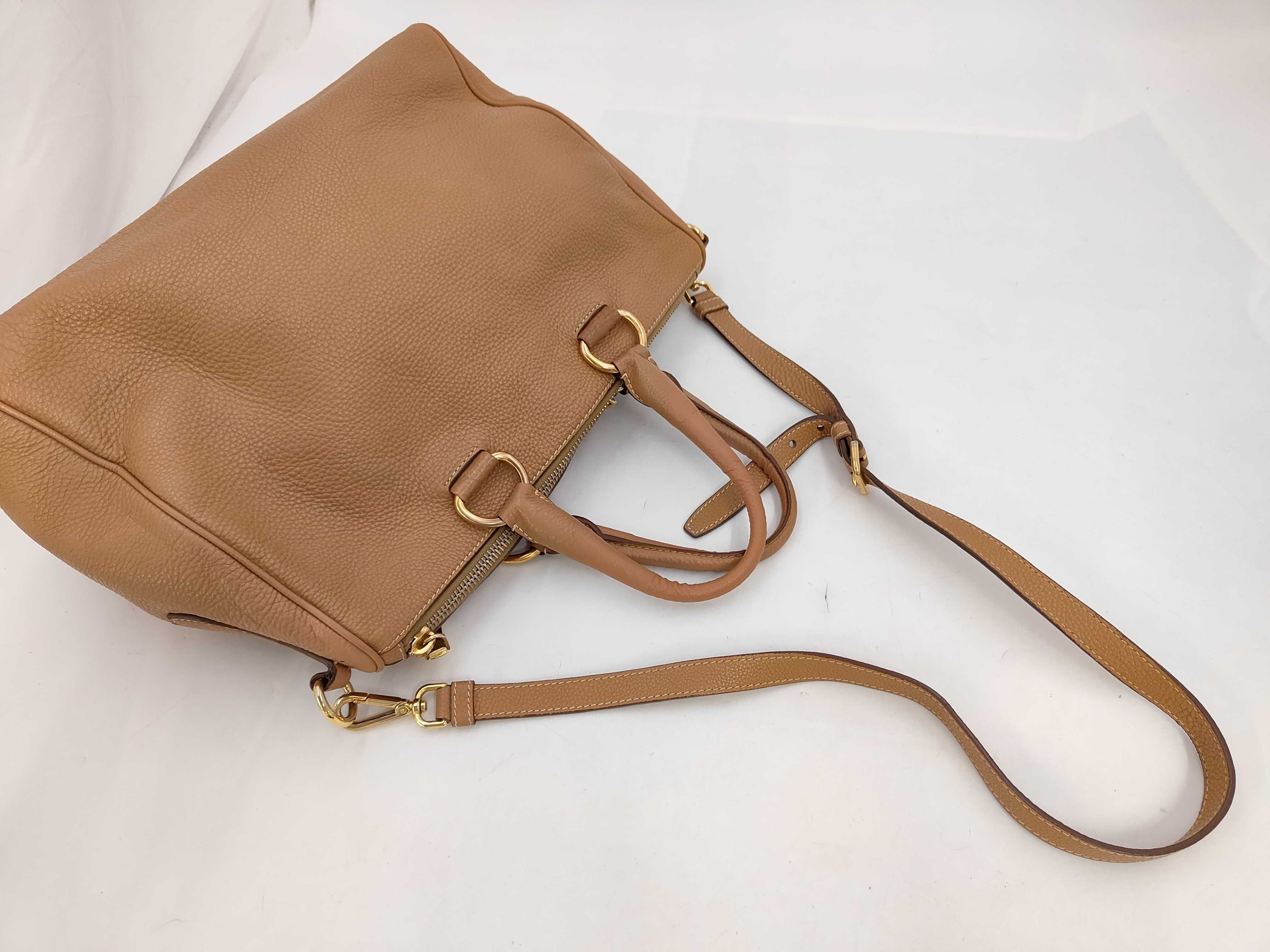 Soft Calfskin Leather Tote Shoulder Bag (Handbag) — view 5