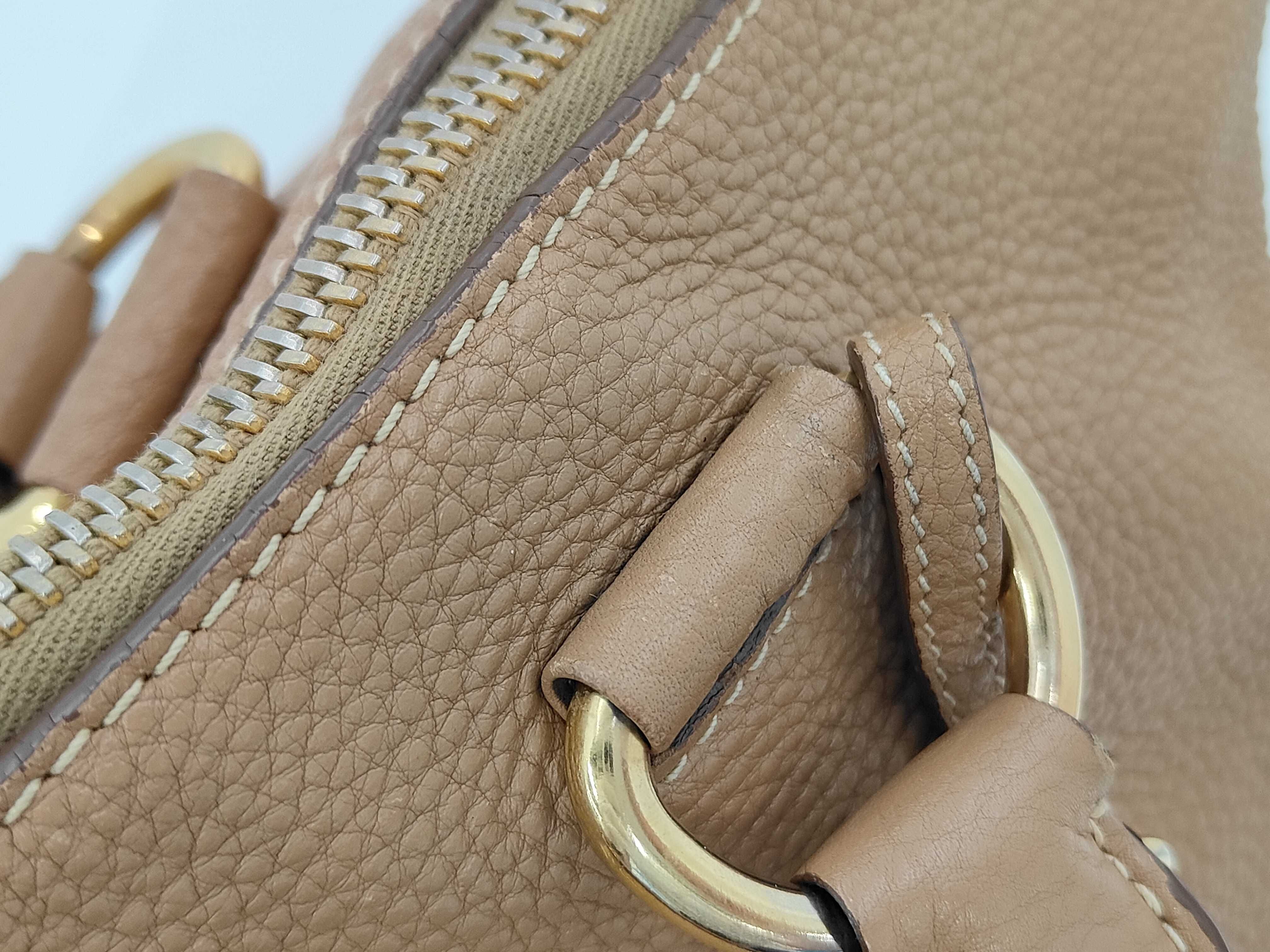 Soft Calfskin Leather Tote Shoulder Bag (Handbag) — view 7