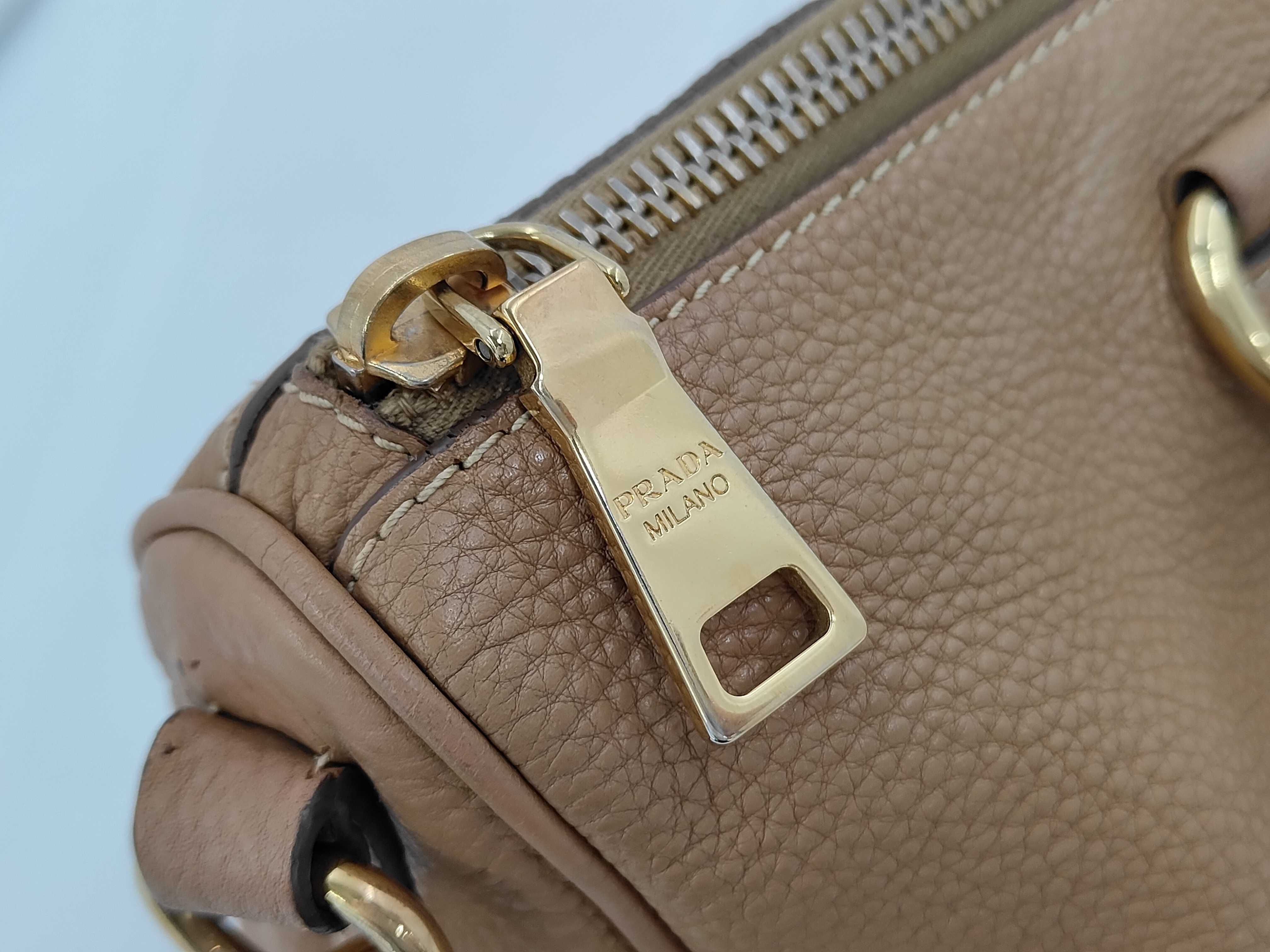 Soft Calfskin Leather Tote Shoulder Bag (Handbag) — view 8