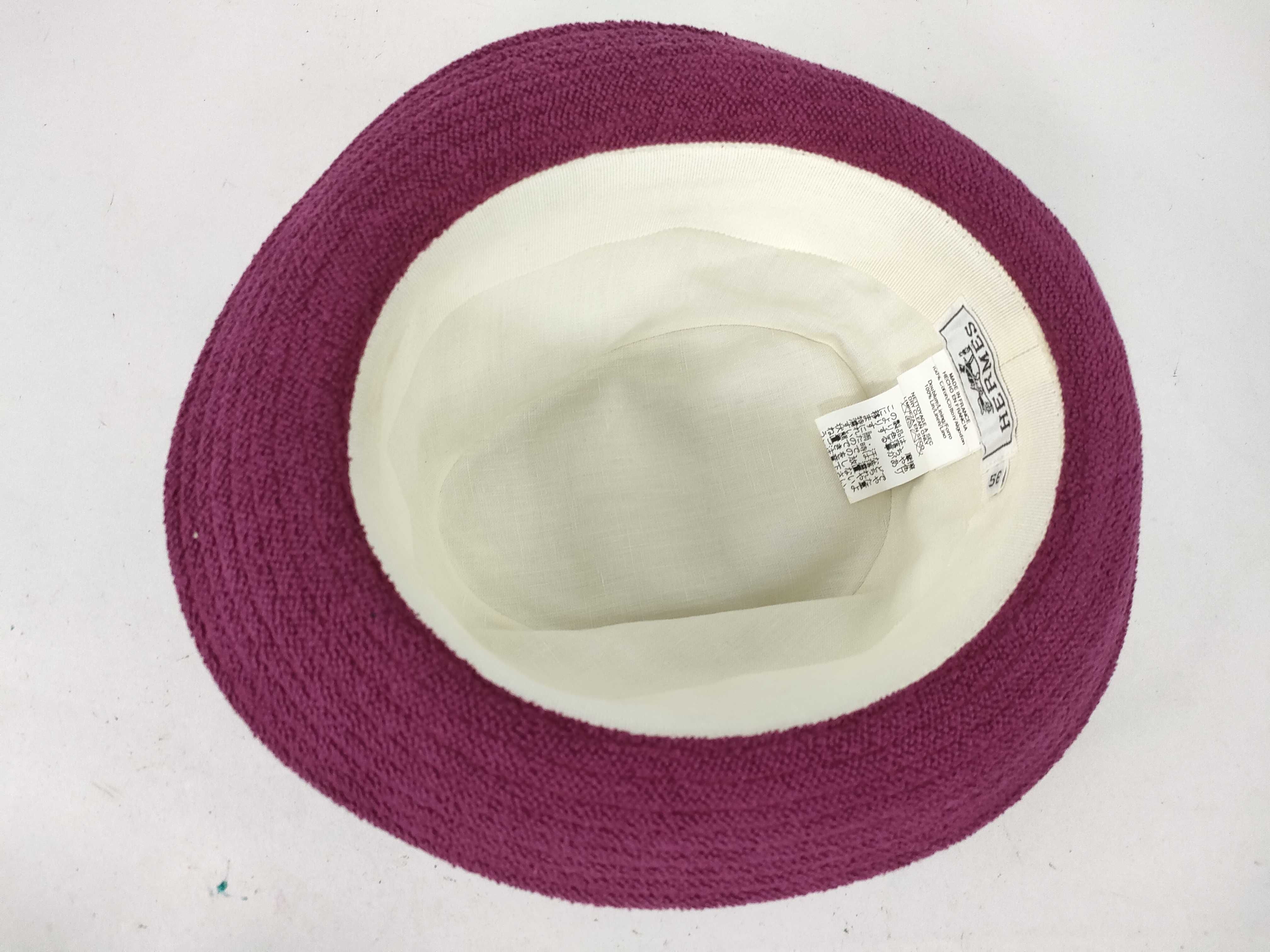 Cleaned Cotton Fedora Hat, Rose Purple, Hermes Other Accessories — view 3