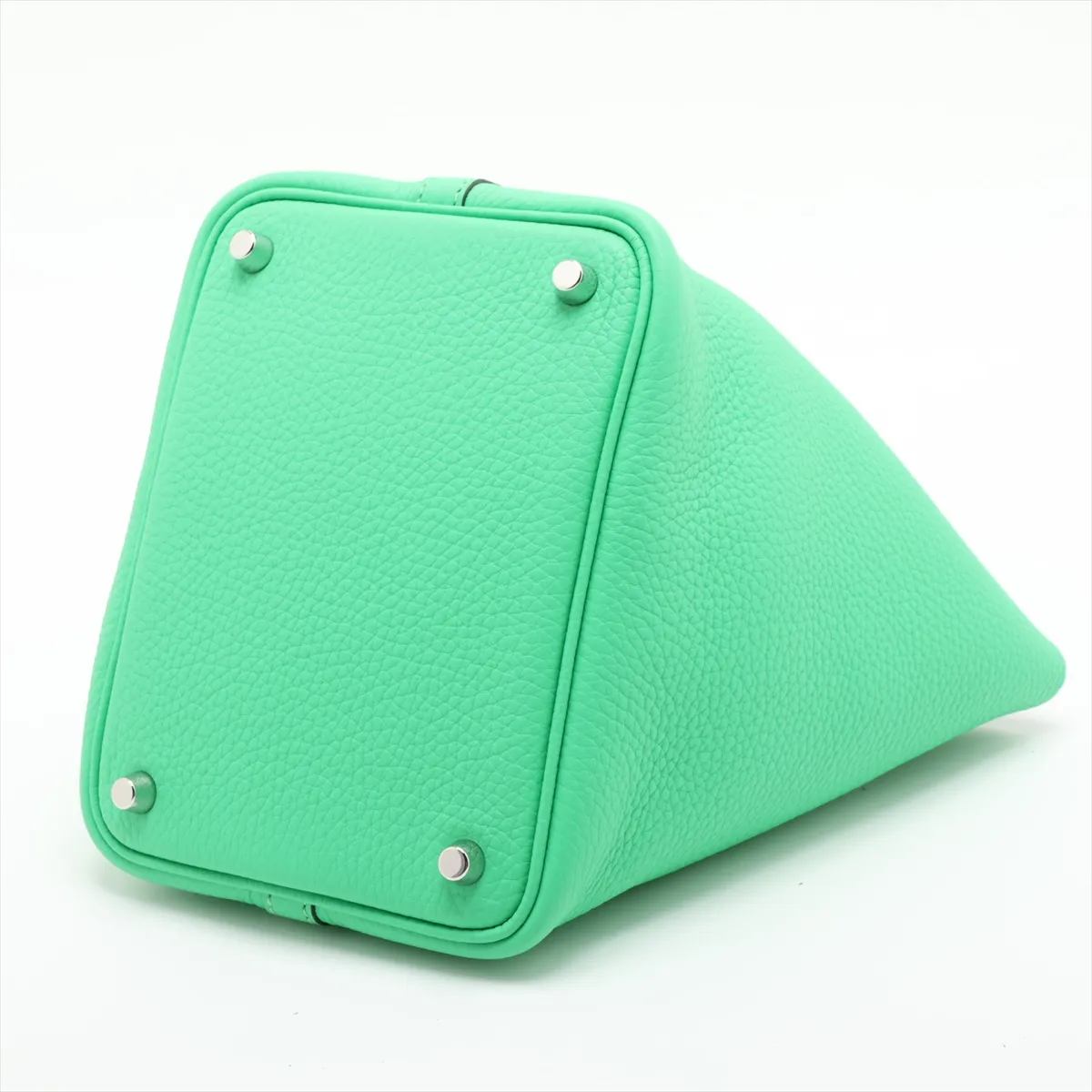 Hermès Picotin Lock 18 PM Eclat Taurillon Clemence Vert Comice x Blue Frida Silver Hardware K: 2025 — view 3