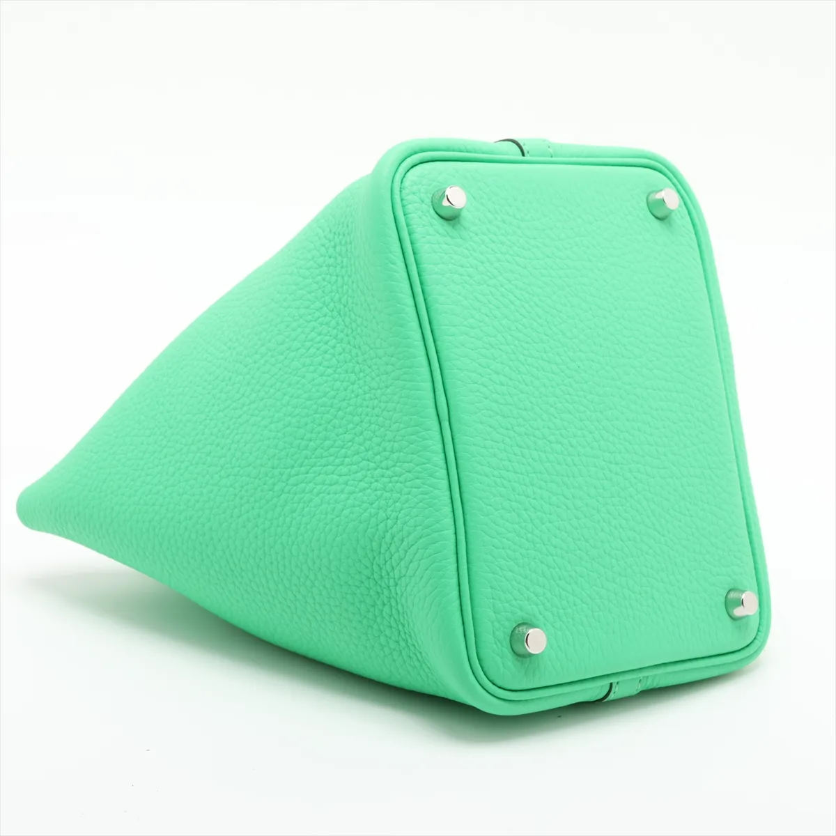 Hermès Picotin Lock 18 PM Eclat Taurillon Clemence Vert Comice x Blue Frida Silver Hardware K: 2025 — view 4