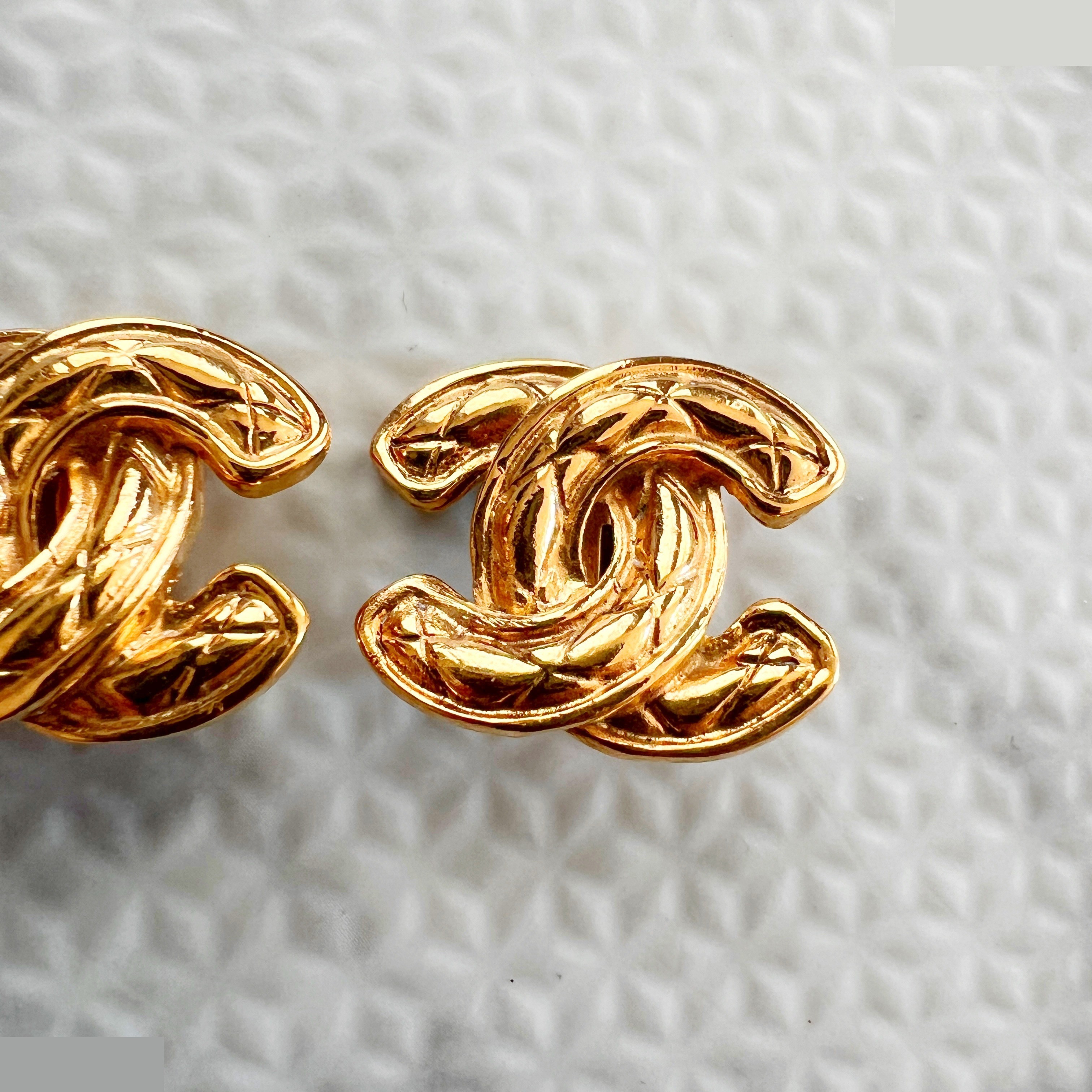 Matelassé Coco Mark Earrings, 2433 Stamp — view 4