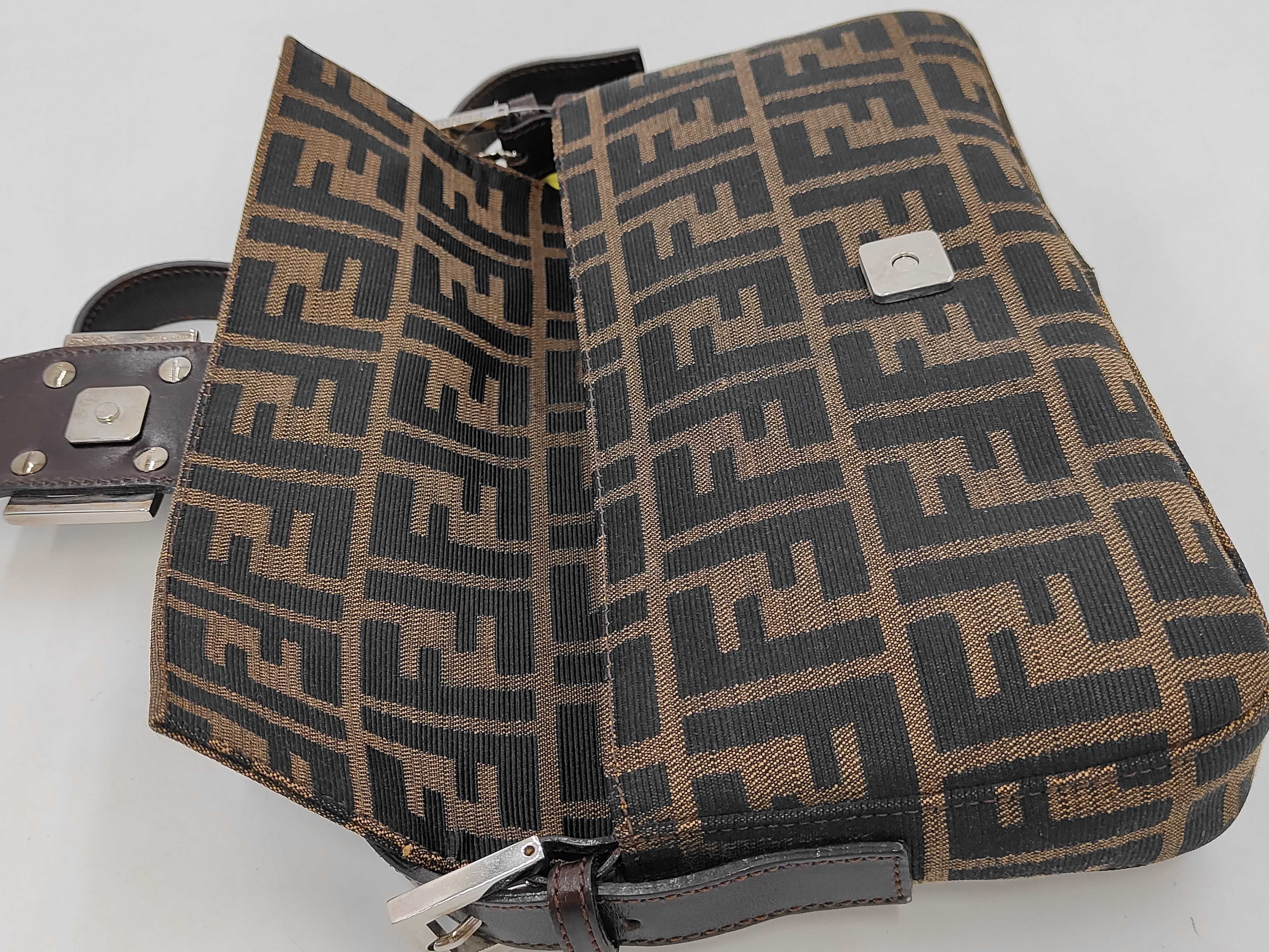 Zucca Baguette Fabric Leather Shoulder Bag — view 9