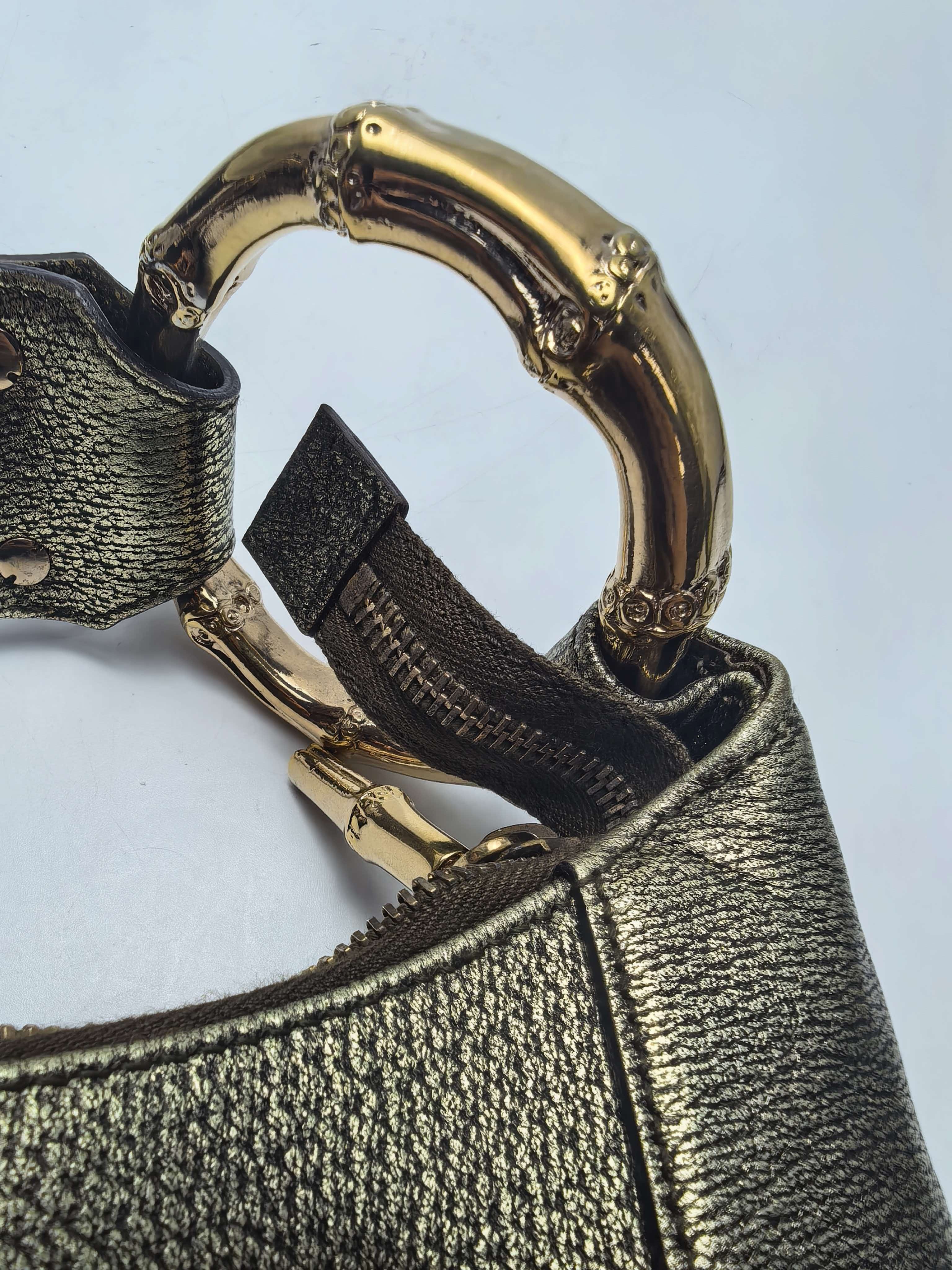 【*Shipped from: China*】GUCCI Bamboo Leather Handbag 131038 — view 8
