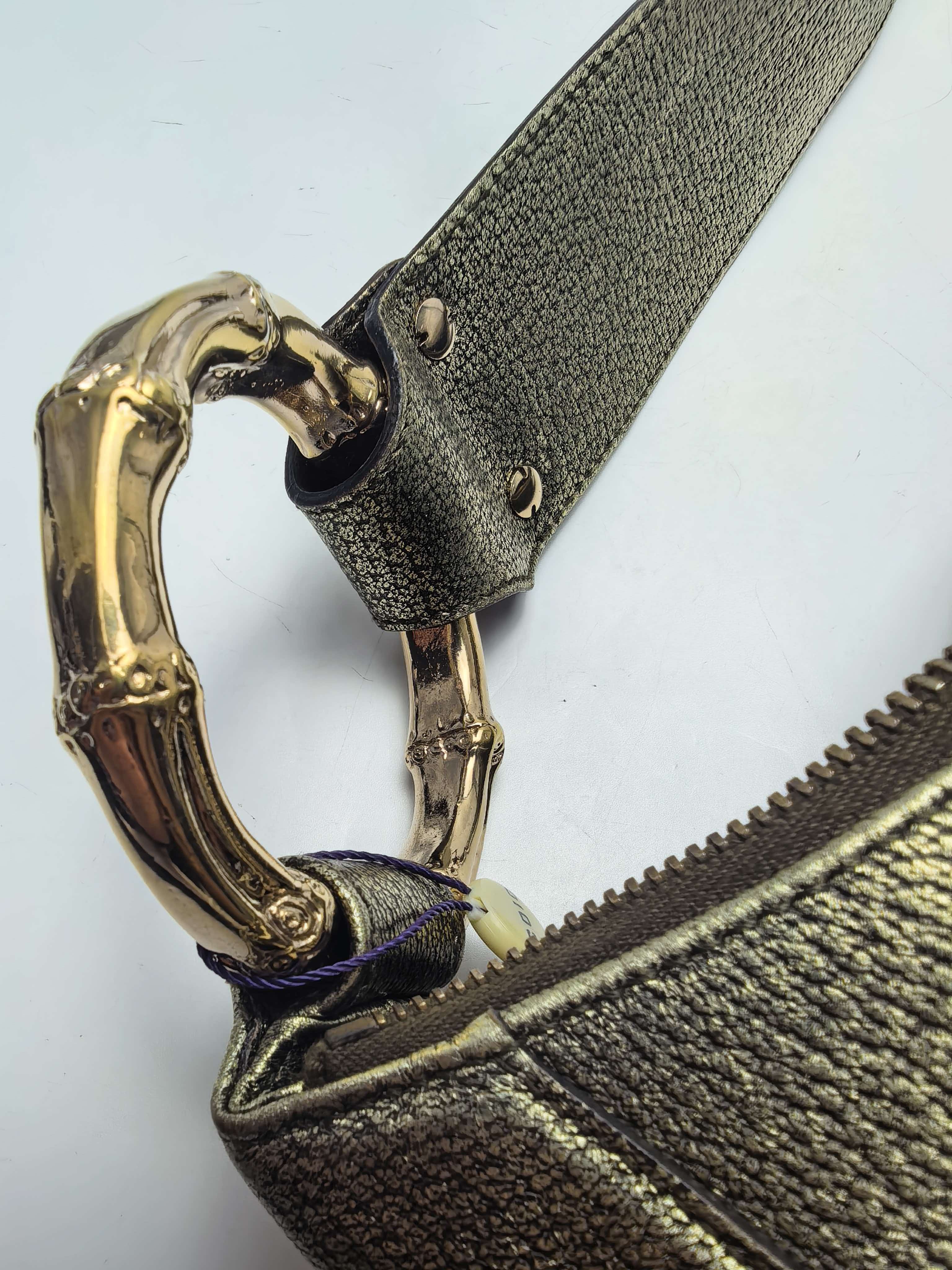 【*Shipped from: China*】GUCCI Bamboo Leather Handbag 131038 — view 9