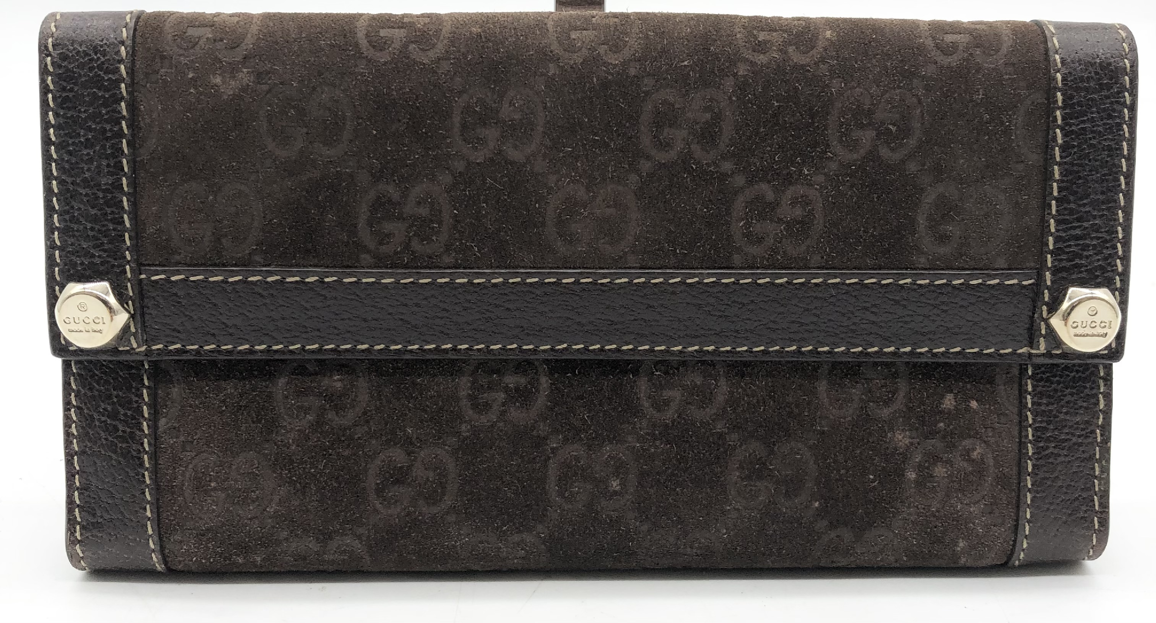 GG Canvas Long Wallet, Dark Brown — view 2