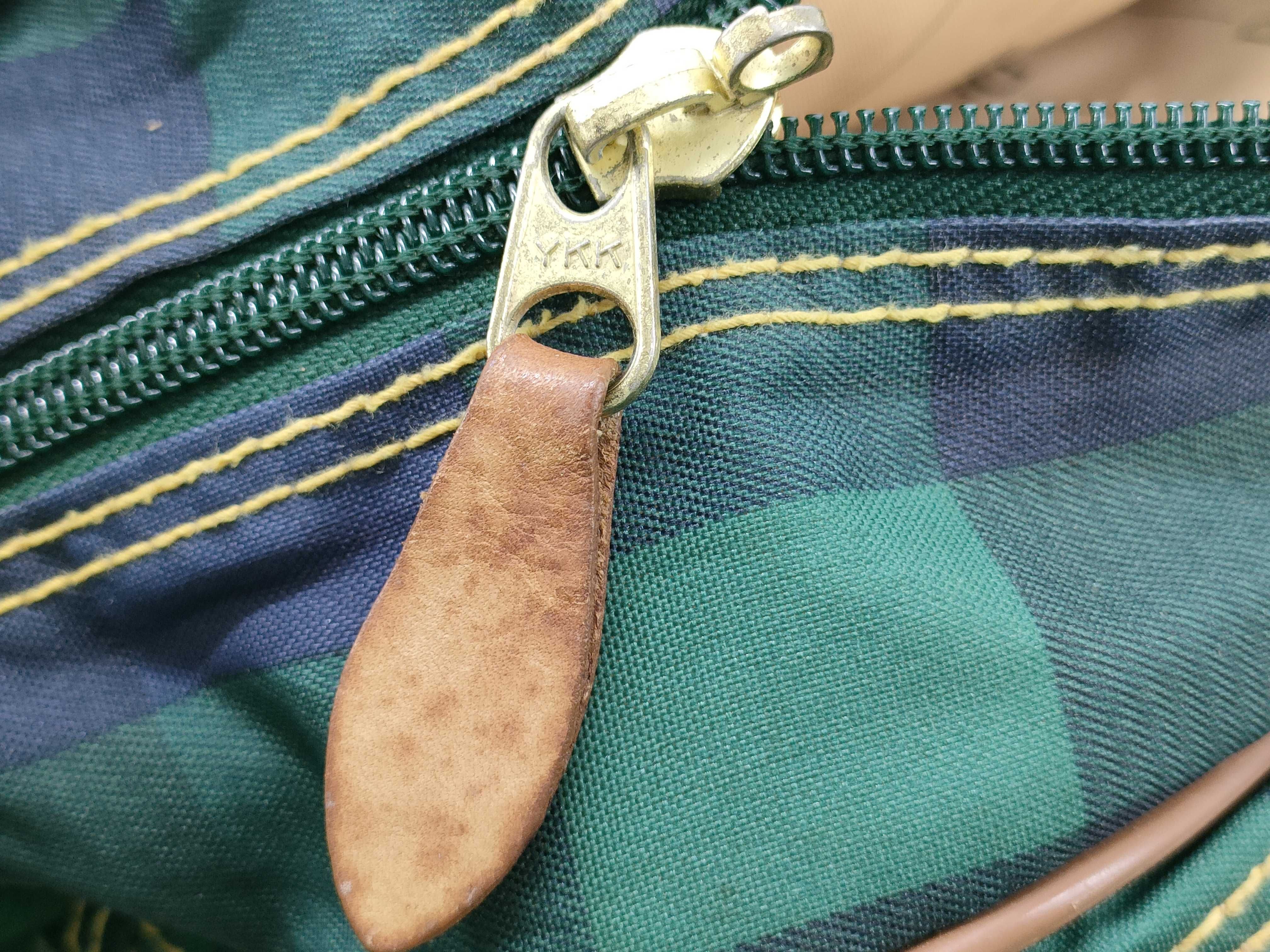 Vintage Green Checkered Shoulder Bag — view 14