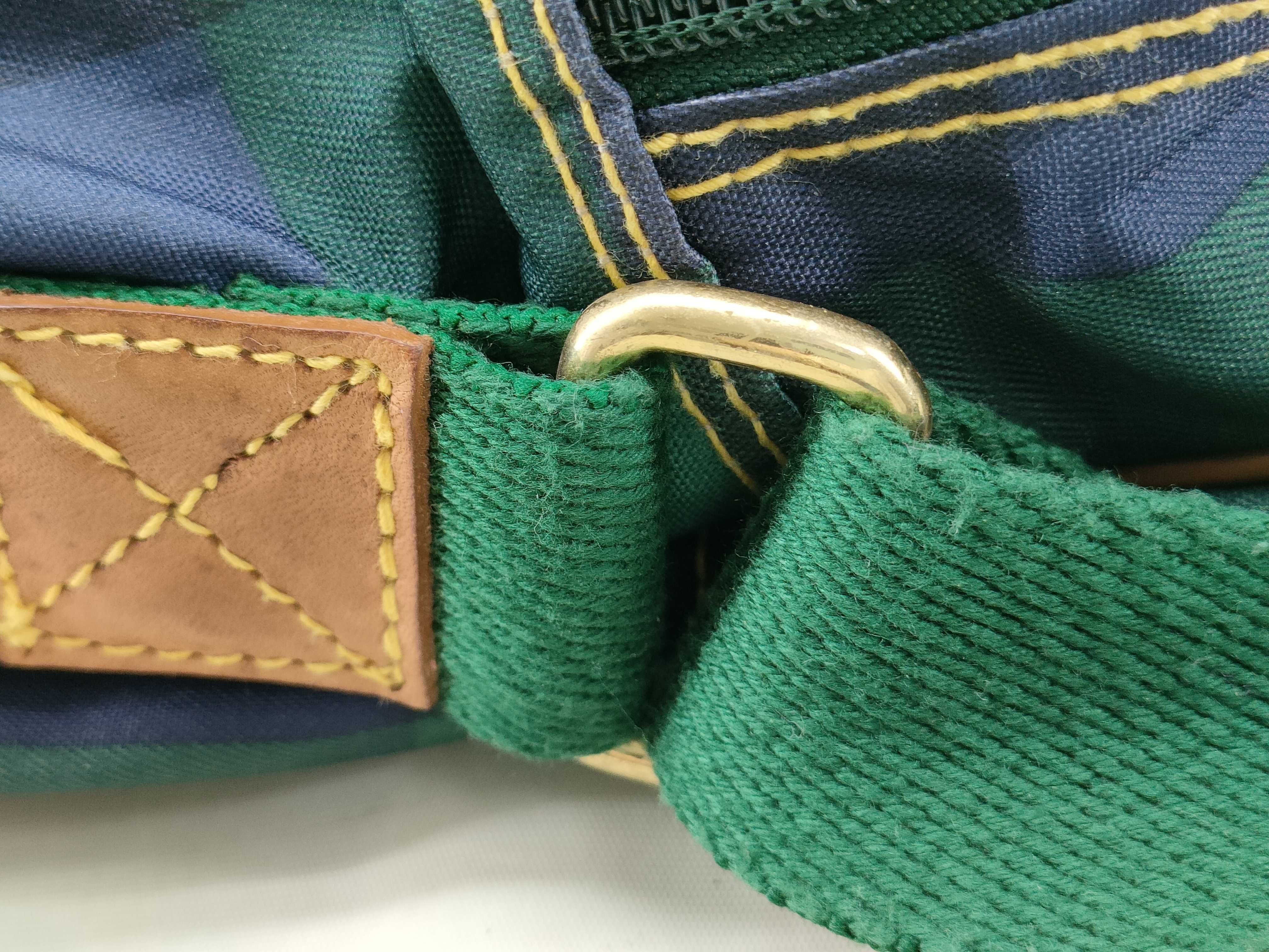 Vintage Green Checkered Shoulder Bag — view 7