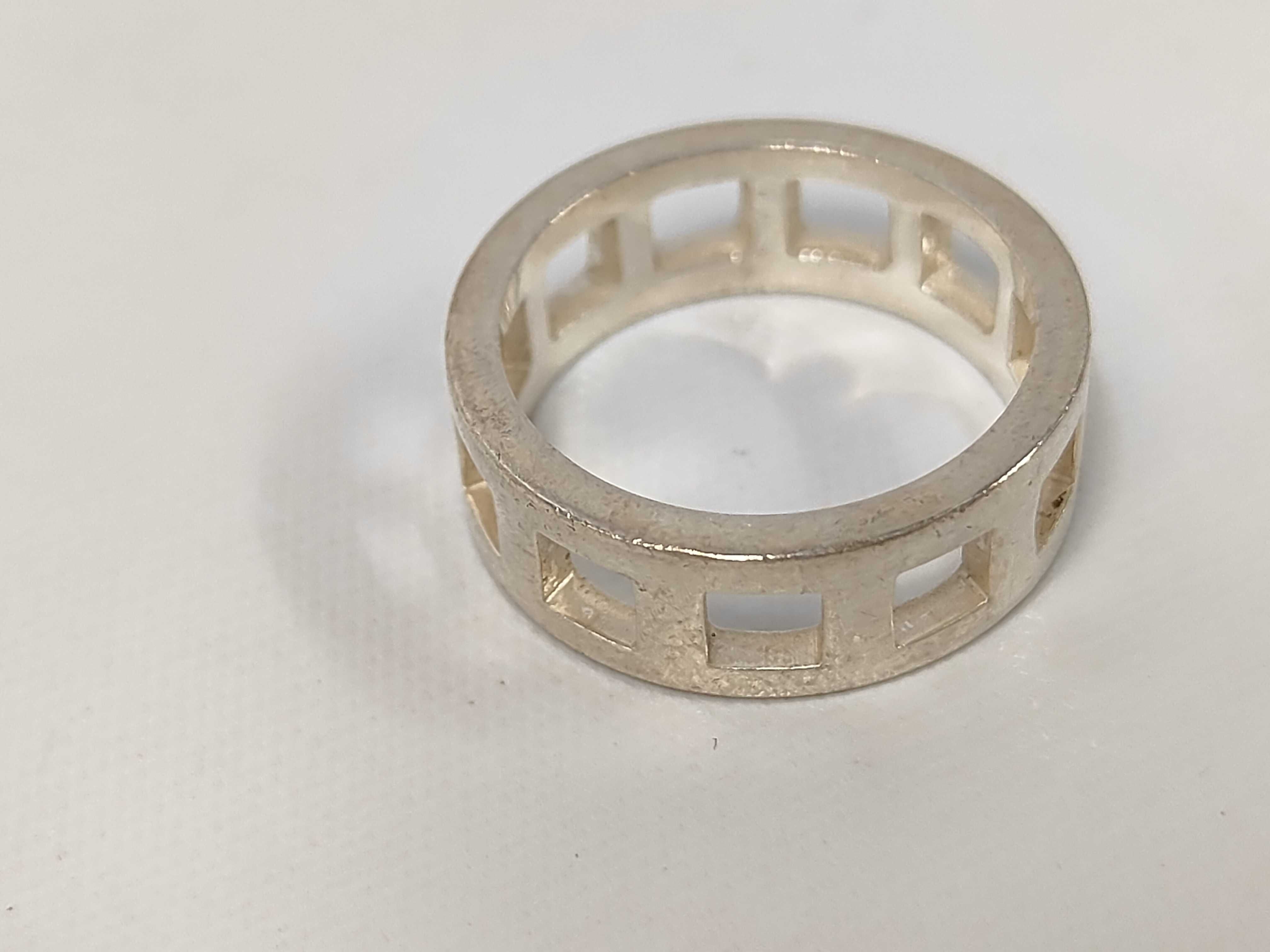 Open Square Sterling Silver 925 Ring — view 8