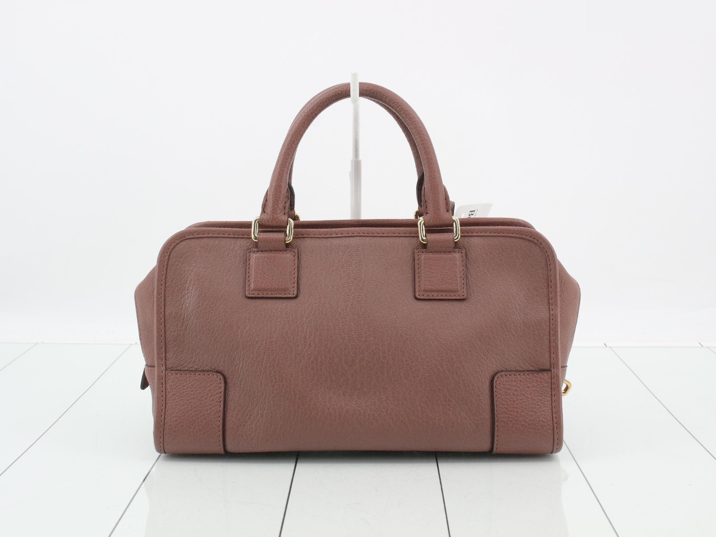 Amazona 28 Large Logo Handbag, Brown — view 2