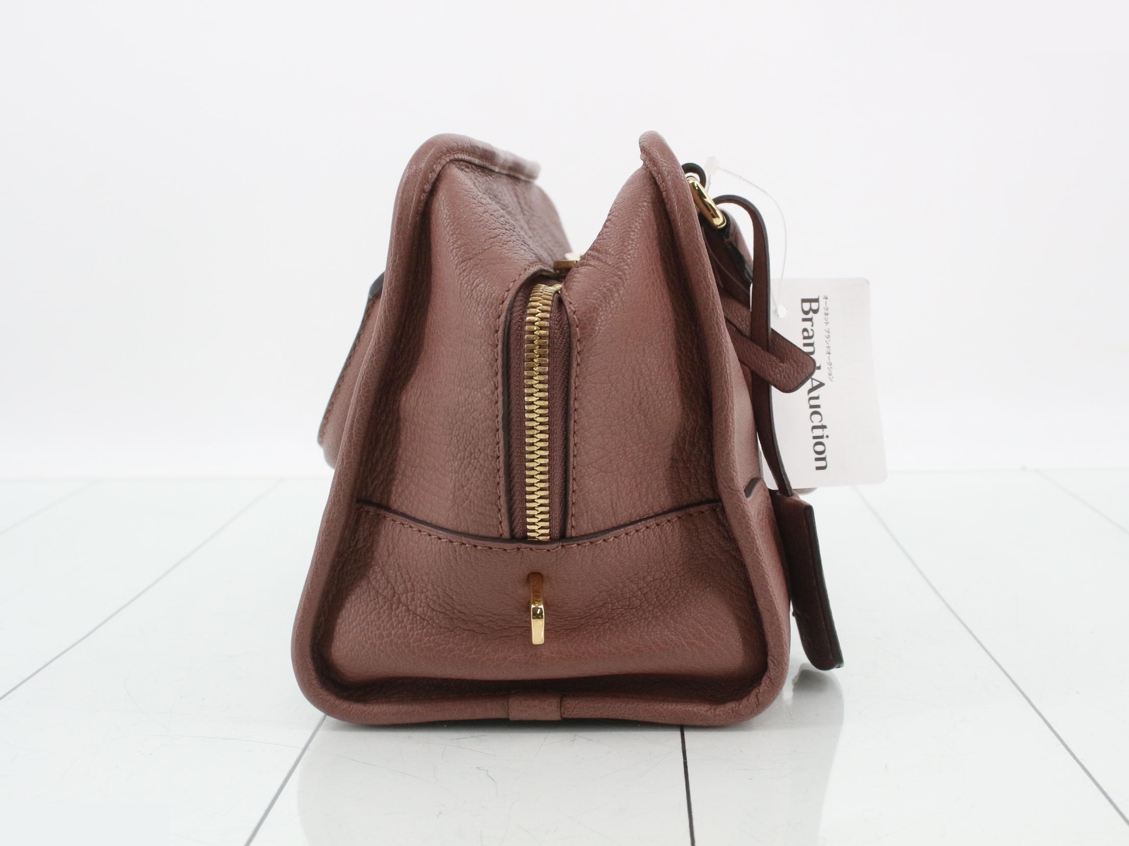 Amazona 28 Large Logo Handbag, Brown — view 4